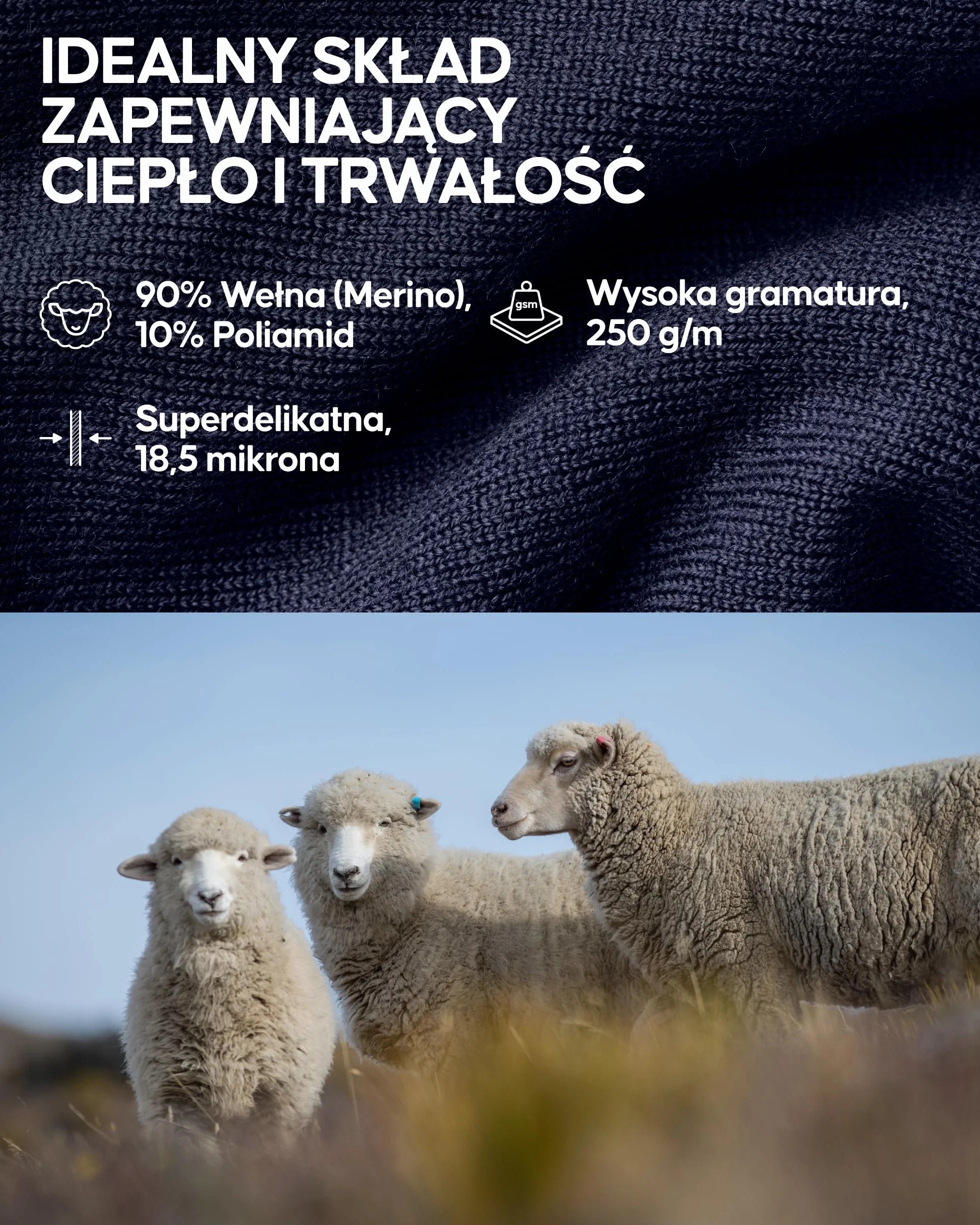 Długie Spodnie z Wełny Merino dla Mężczyzn na Ekstremalne Zimno, Legginsy Termiczne na Zimę