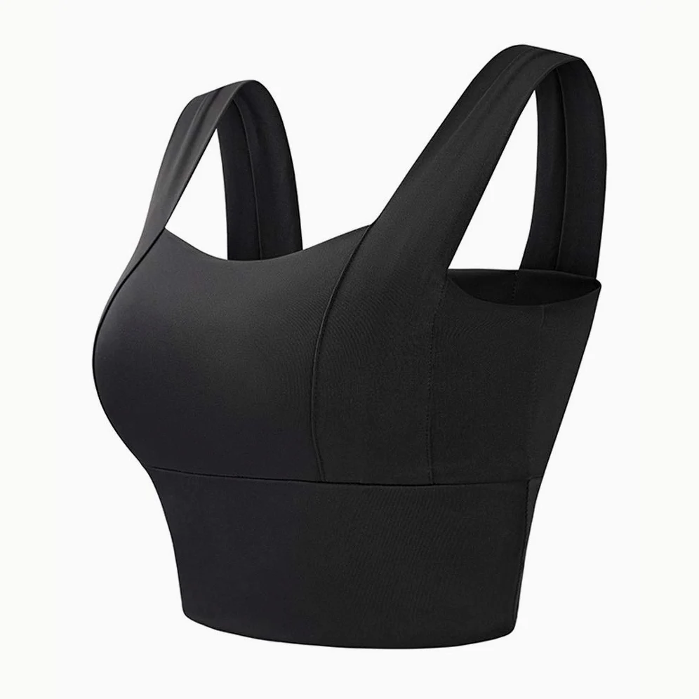Biustonosze sportowe Kobiety Biustonosz do jogi Kamizelka Bielizna Bralette Bezszwowy top dla kobiet Athletic Running Gym High Impact Push Up Training (kolor: niebieski, rozmiar: kod M) (czarny L)