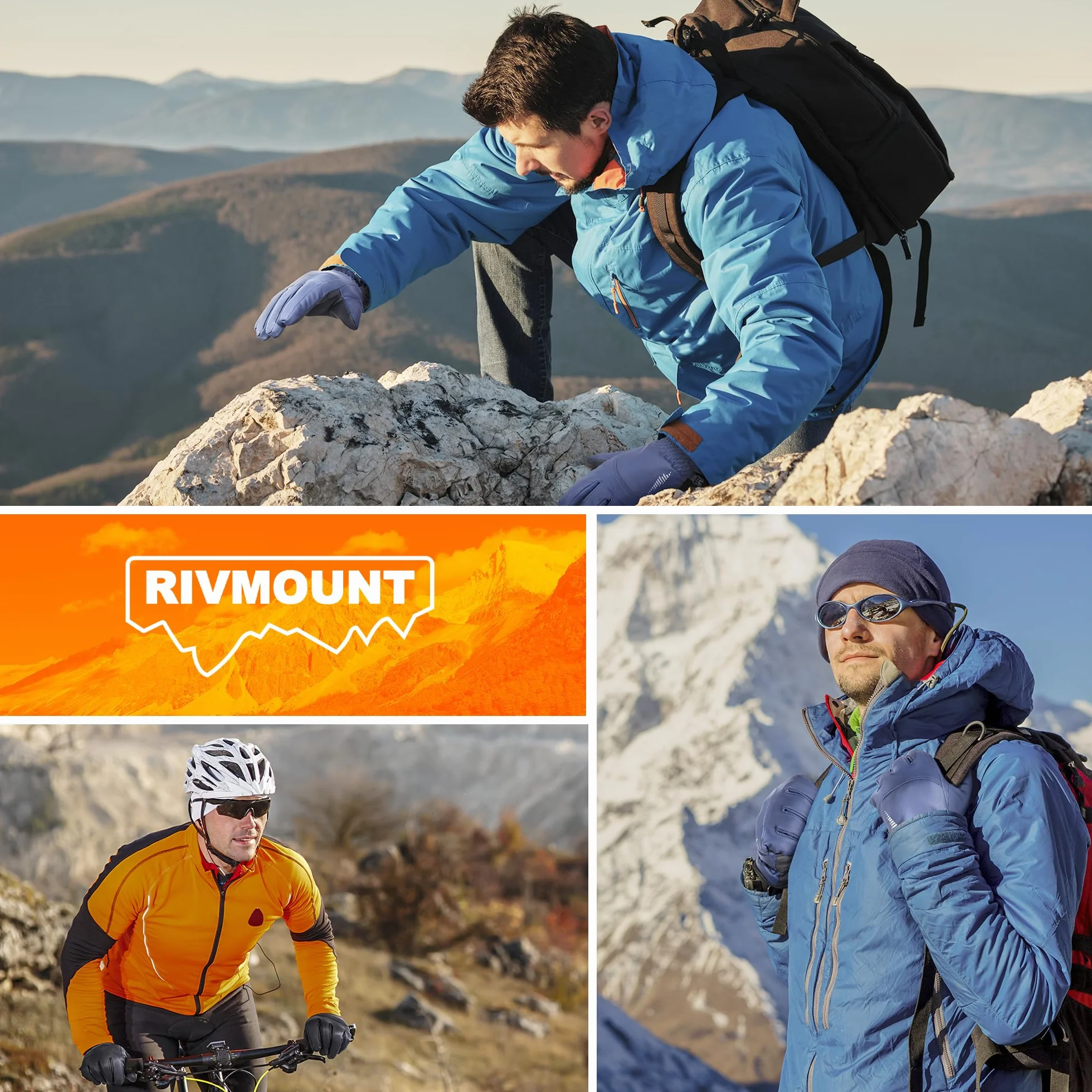 Rivmount RSG601 Zimowe Rękawice Narciarskie Wodoodporne Unisex