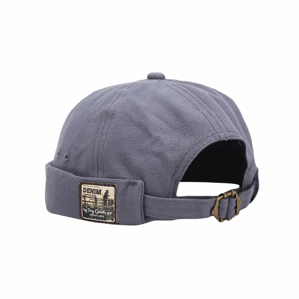 HINGTAT Czapki bez ronda dla mężczyzn bawełna Docker Skullcap zwinięty mankiet port retro czapka beanie czapka żeglarska, NIEBIESKI, rozmiar uniwersalny