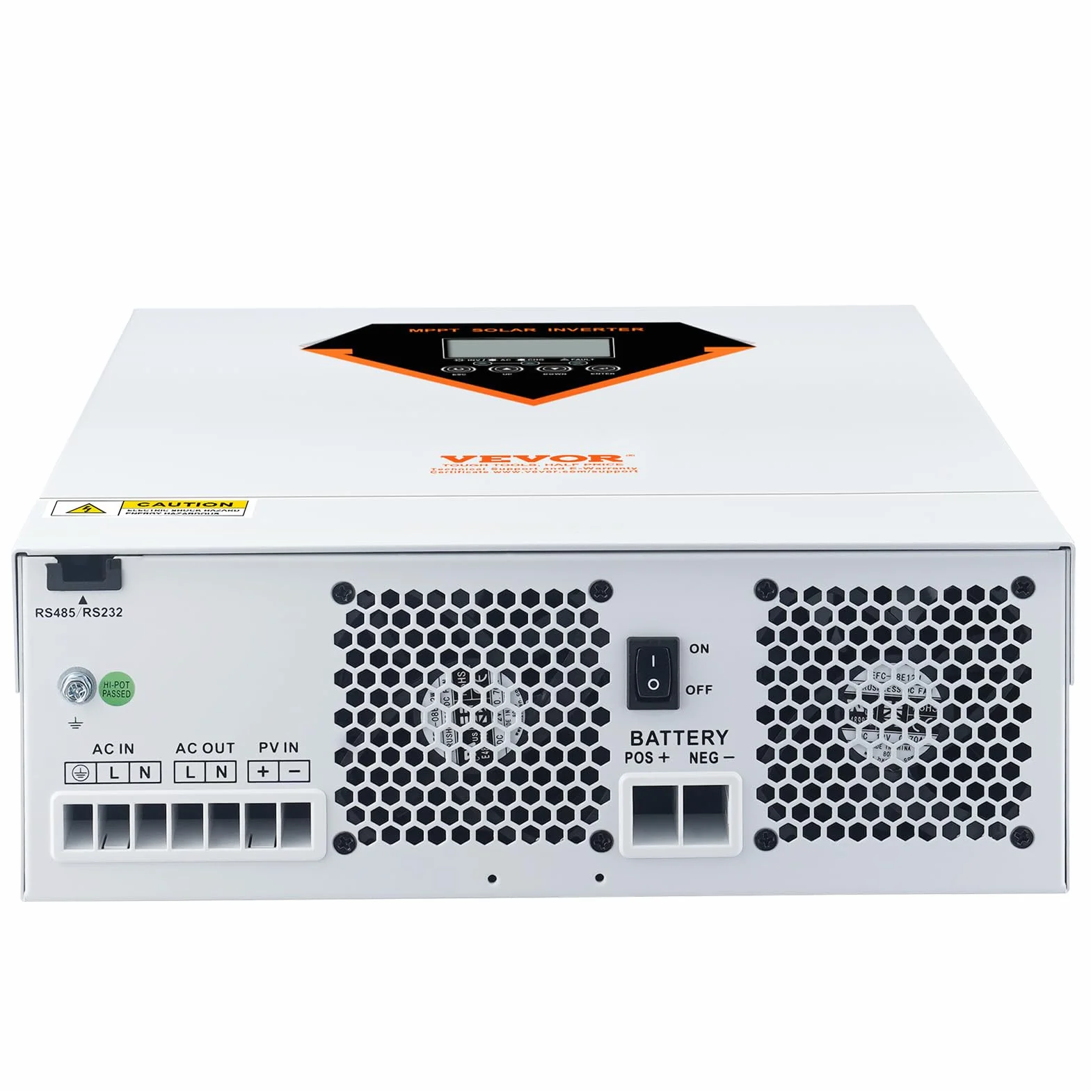 VEVOR Hybrydowy inwerter 3500 W, hybrydowy falownik solarny ładowarka zewnętrzna czysta fala sinusoidalna 230 V AC z wbudowanym kontrolerem ładowania słonecznego MPPT 60 A, ładowanie hybrydowe,