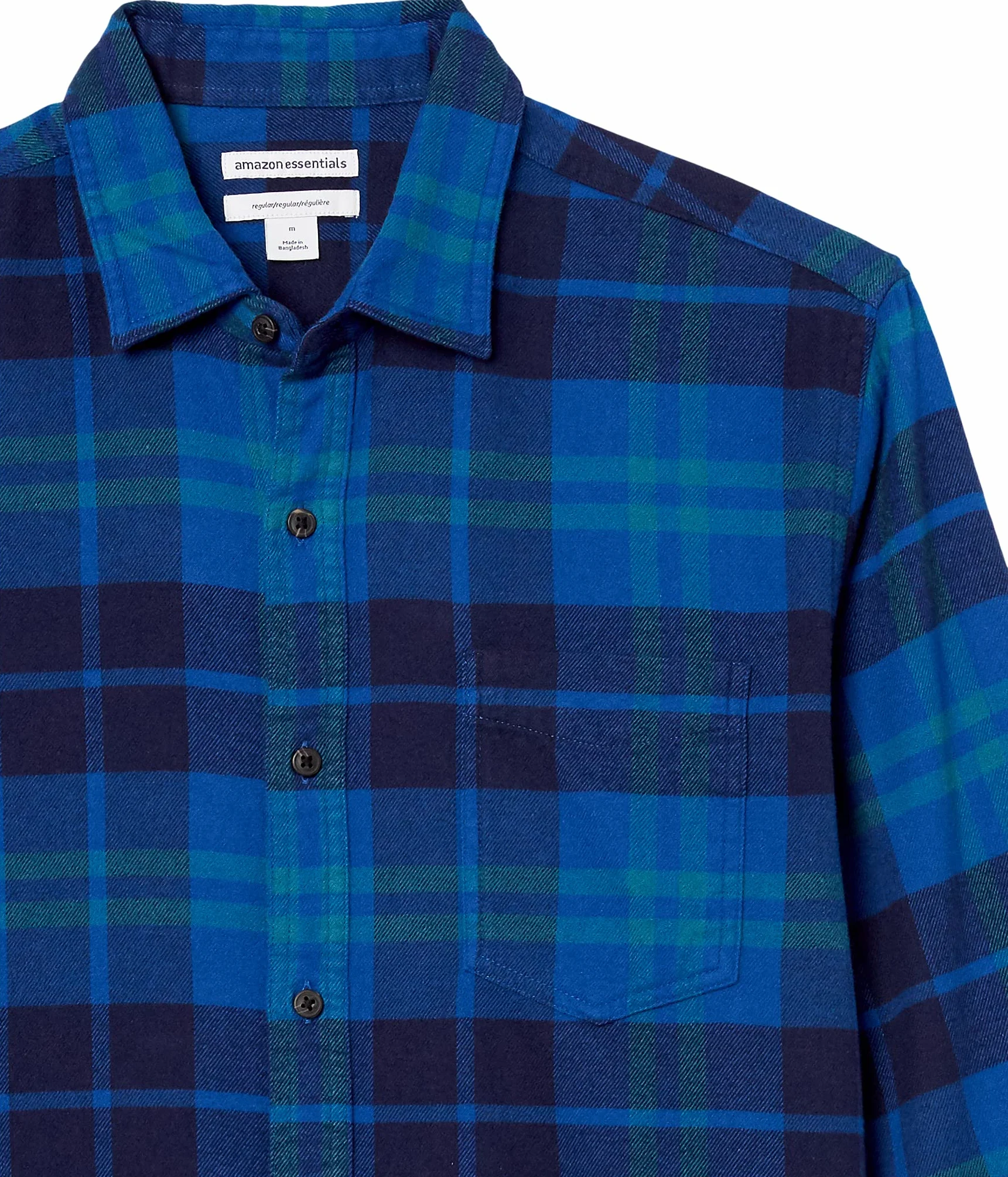 Amazon Essentials Mężczyźni Koszula flanelowa z długim rękawem (dostępna w wersjach Big i Tall)