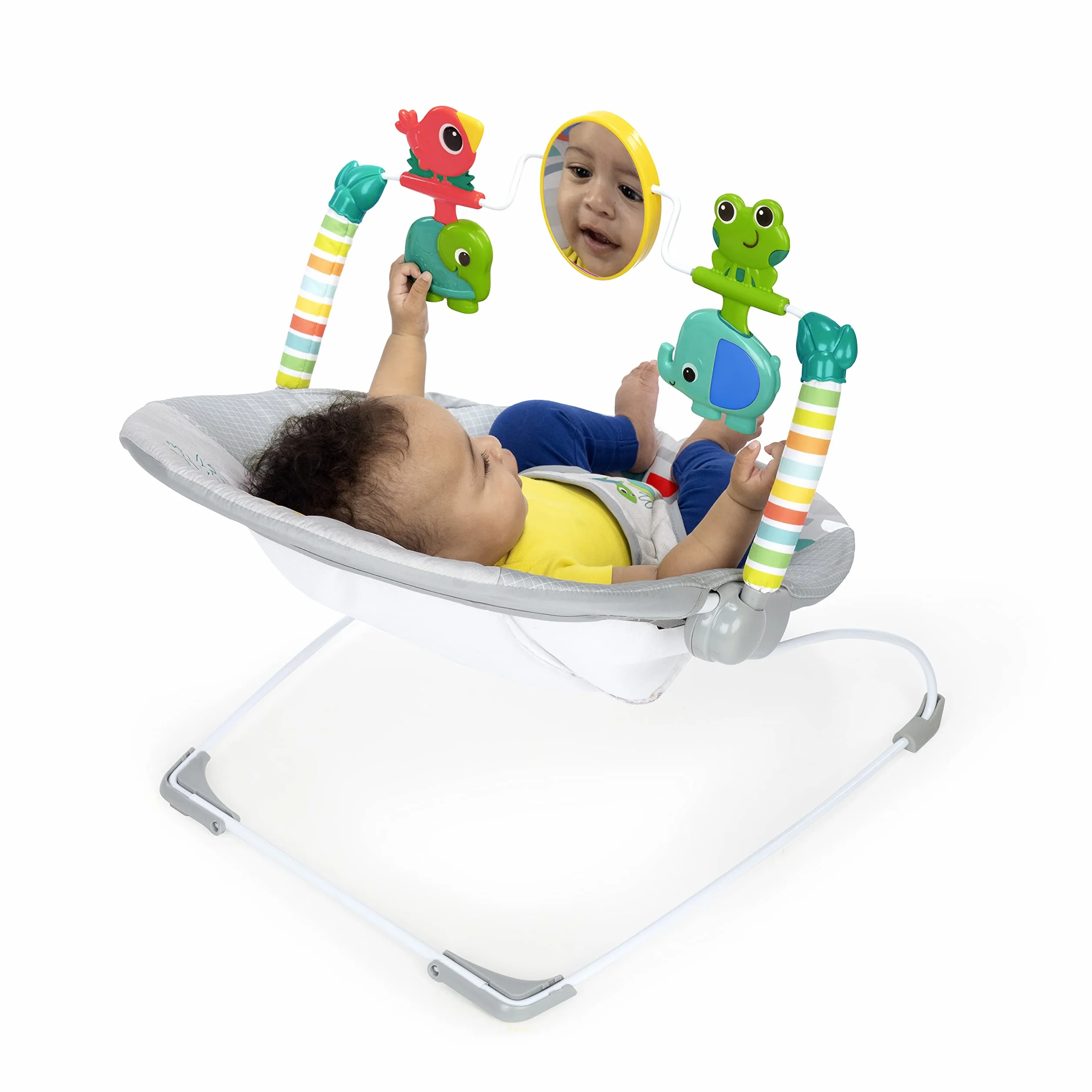 Bright Starts, Playful Paradise leżak z kojącymi wibracjami i interaktywnymi zabawkami, unisex, 0-6 miesięcy