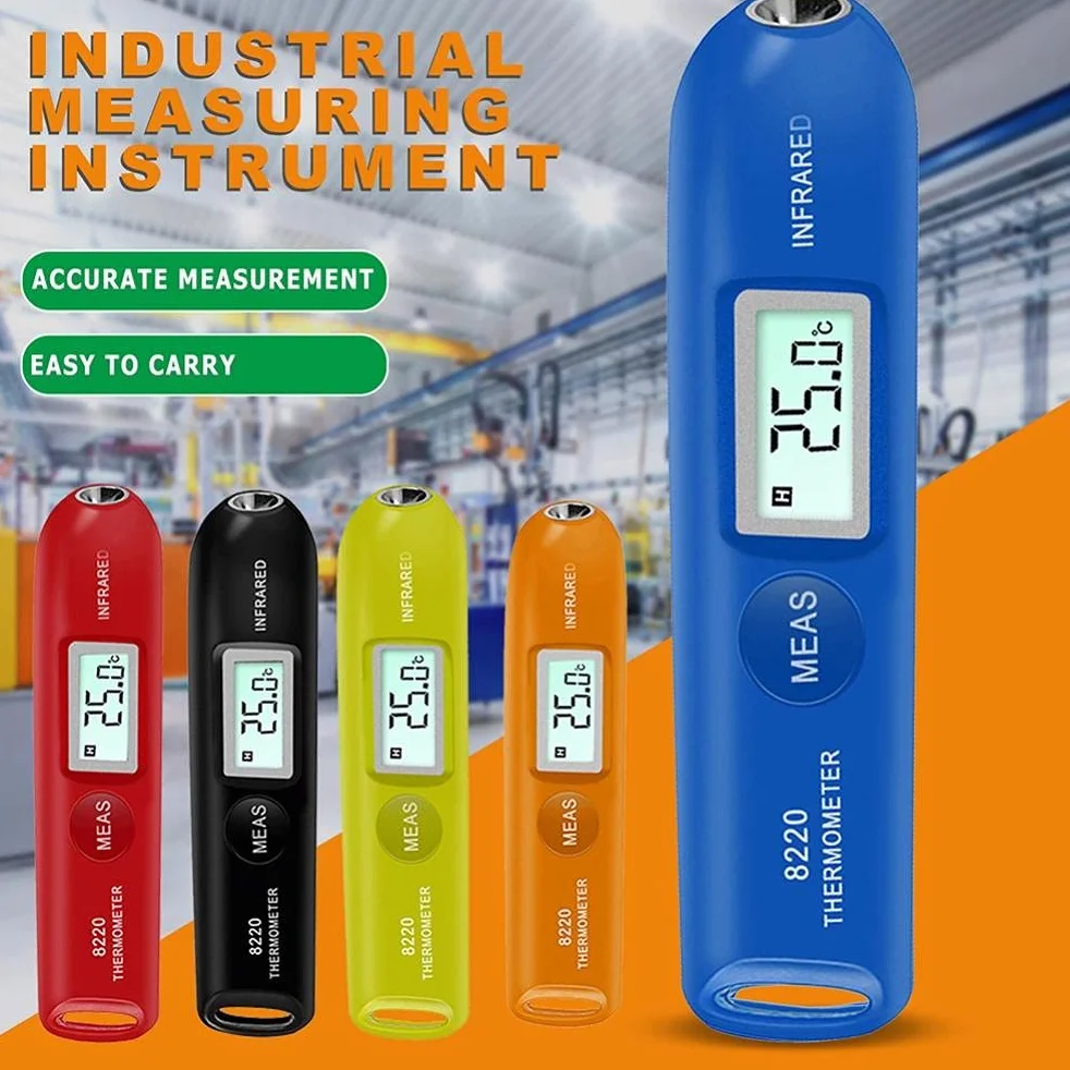 Mini termometr na podczerwień z ekranem LCD, przenośny rysik do bezdotykowych testów, wybór stopni Celsjusza/Fahrenheita (1)