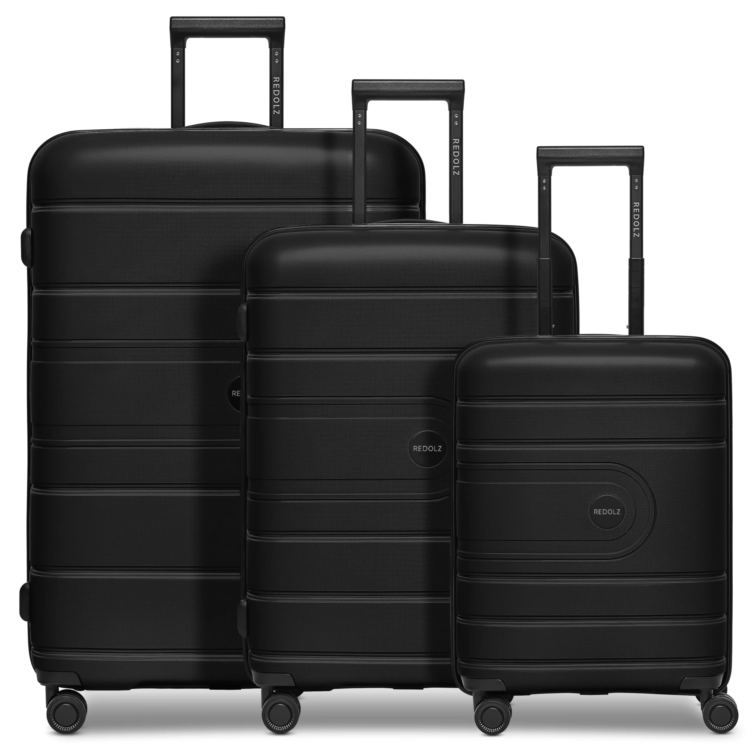 REDOLZ Essentials 11 + BC, czarny, Kofferset+ (3-teilig) erweiterbar, Walizka z twardą obudową z rolkami obrotowymi