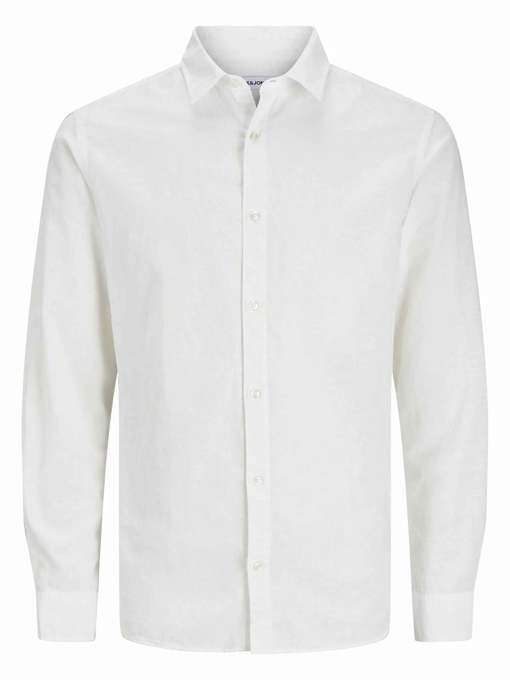 JACK&JONES JUNIOR Chłopięca koszulka Jjebreeze Ls Sn Jnr koszula z długim rękawem, biały, 164