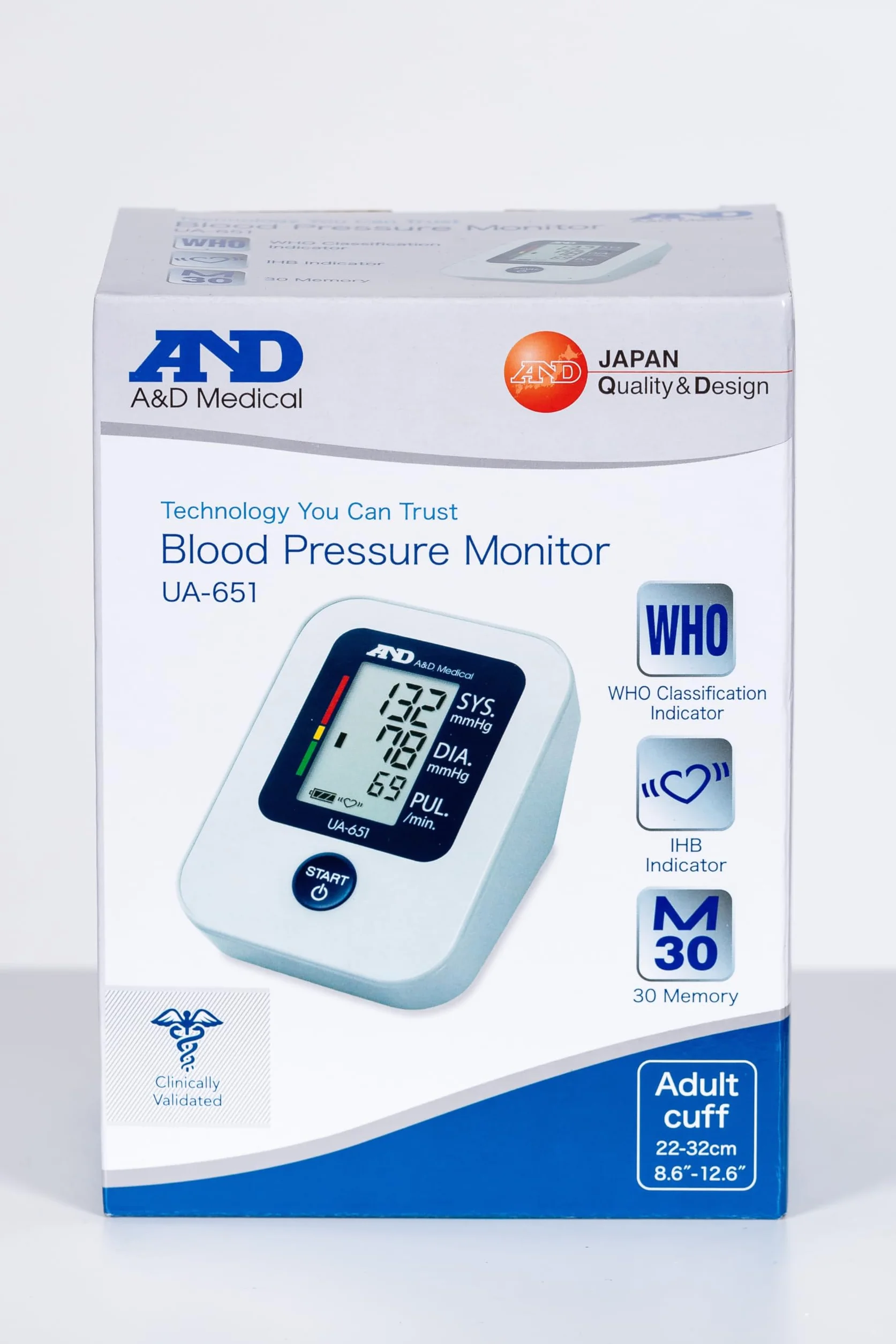 A&D Medical UA-651 Ciśnieniomierz Górnego Ramienia, Biały
