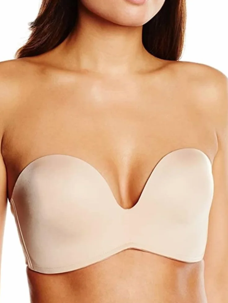 Wonderbra Damski biustonosz bez ramiączek, BEŻOWY, 75D