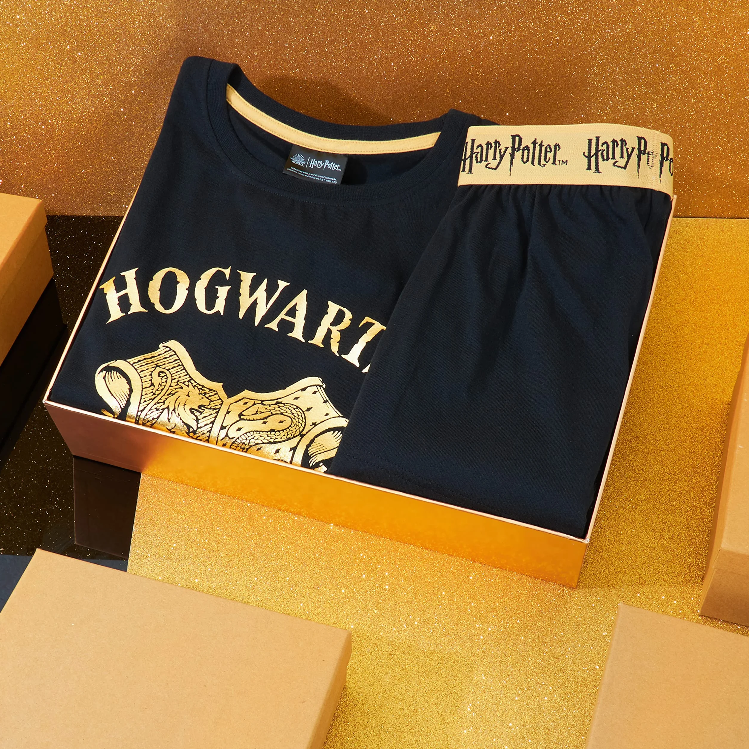 Harry Potter Piżama dla Dziewcząt 2-częściowa Krótka Bielizna Nocna Miękka Oddychająca Wiek 7-14 Lat