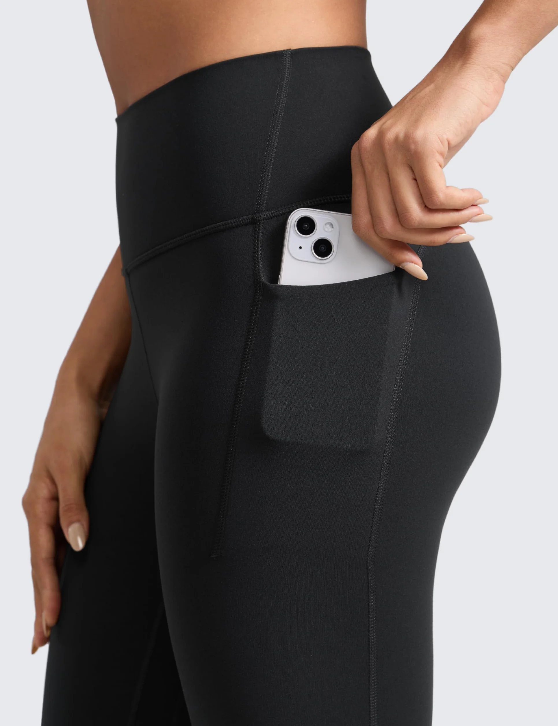 CRZ YOGA Damskie legginsy do ćwiczeń Butterlift z wysokim stanem i kieszeniami bocznymi, 25 cali – spodnie do jogi Pilates Athletic Gym Butter Soft