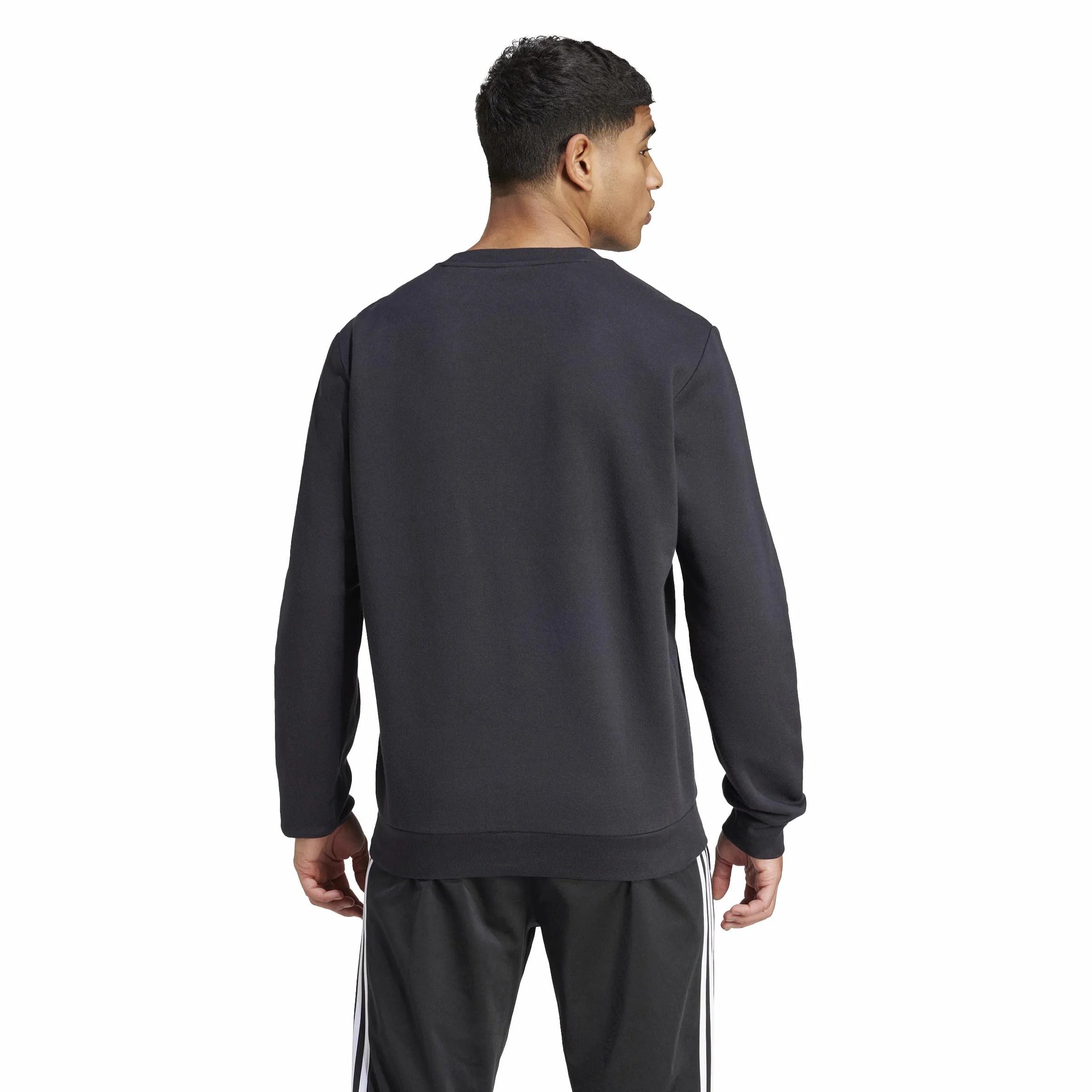 adidas Mężczyźni FEELCOZY ESSENTIALS FLEECE SWEATSHIRT, Black/White, M