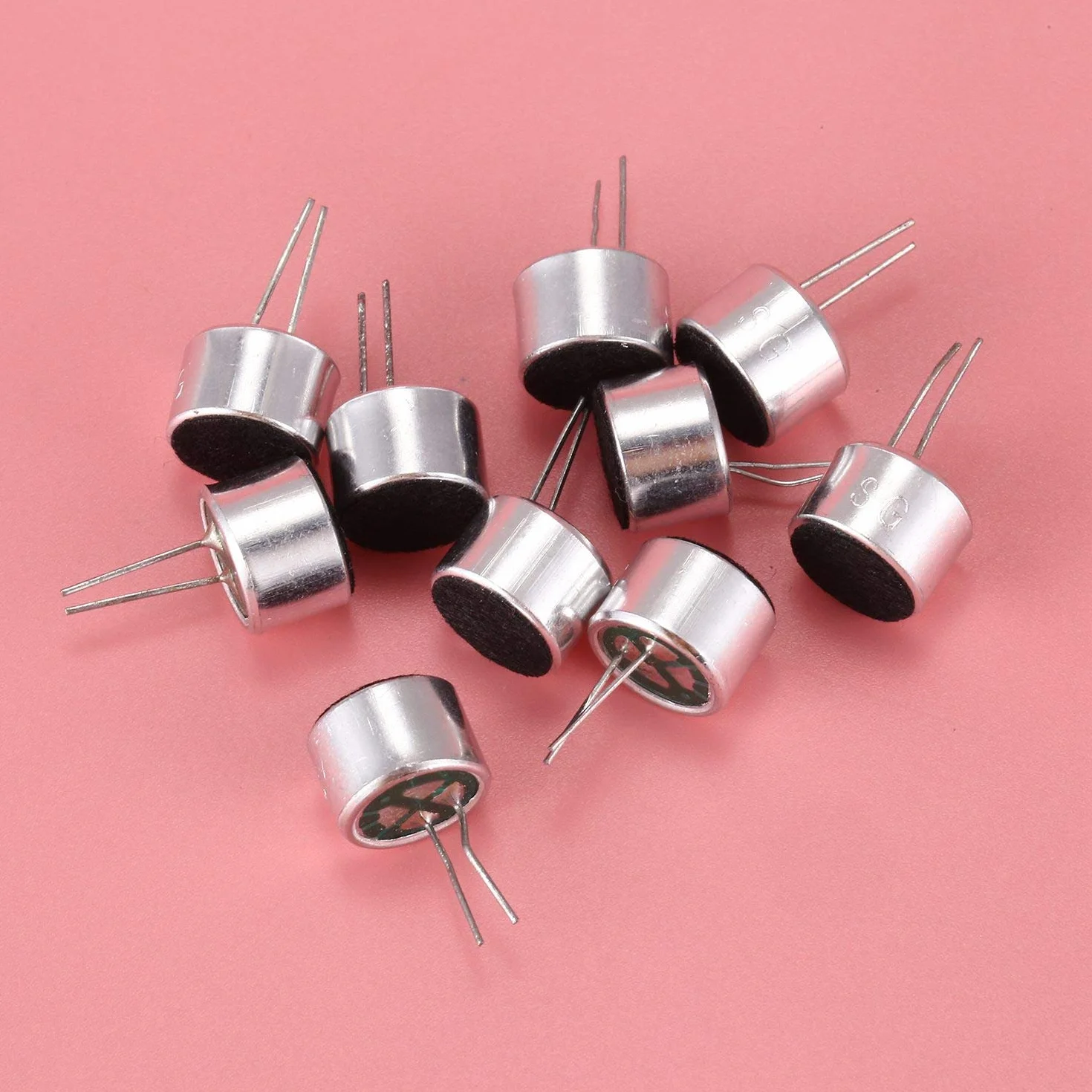 Lanko 10 sztuk 9,7 mm x 7 mm 2 pin MIC Capsule Elektret mikrofon kondensatorowy