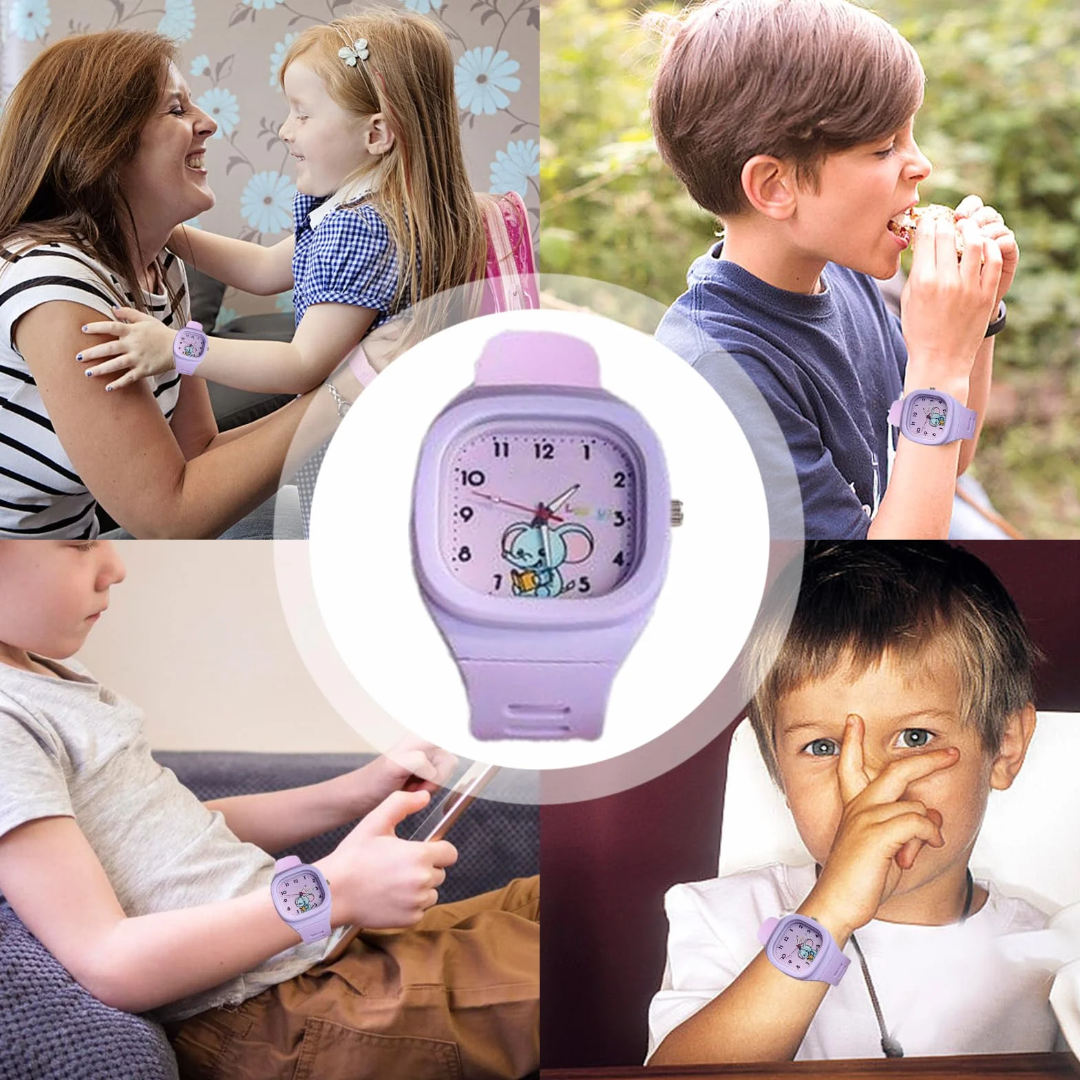 Return Cartoon Digital Watch - Sports Luminous Square Watch dla studentów | Wodoodporny cyfrowy zegarek z kreskówką dla dzieci, kwadratowy świecący zegarek dla dzieci