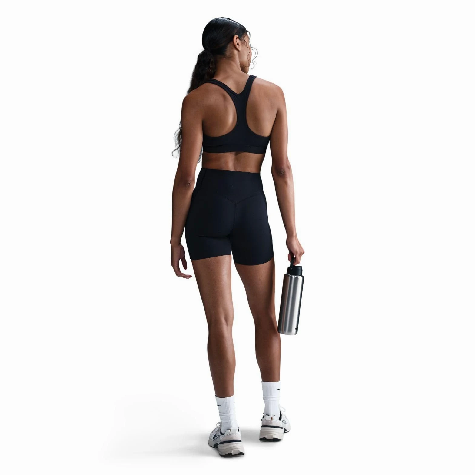 Nike Universa Bike szorty z kieszeniami, średni chwyt i wysoki ściągacz dla kobiet (ok. 12,7 cm), czarne/antracytowe/ciemnoszare, HQ6832-010, M