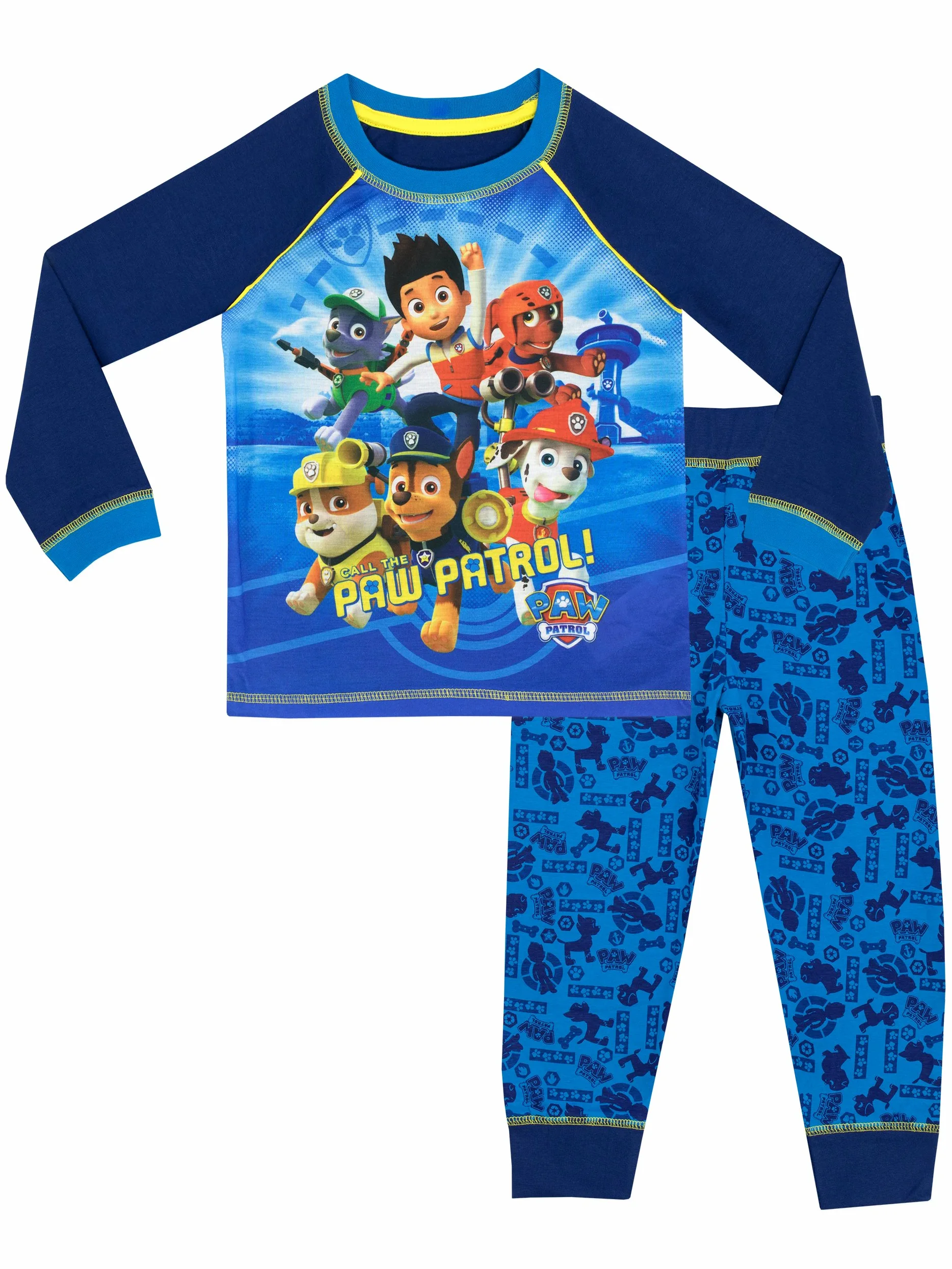 PAW PATROL Piżama dla chłopców, miękka piżama bawełniana z Marshallem, Chase & Ryderem, oficjalnie licencjonowana piżama dziecięca