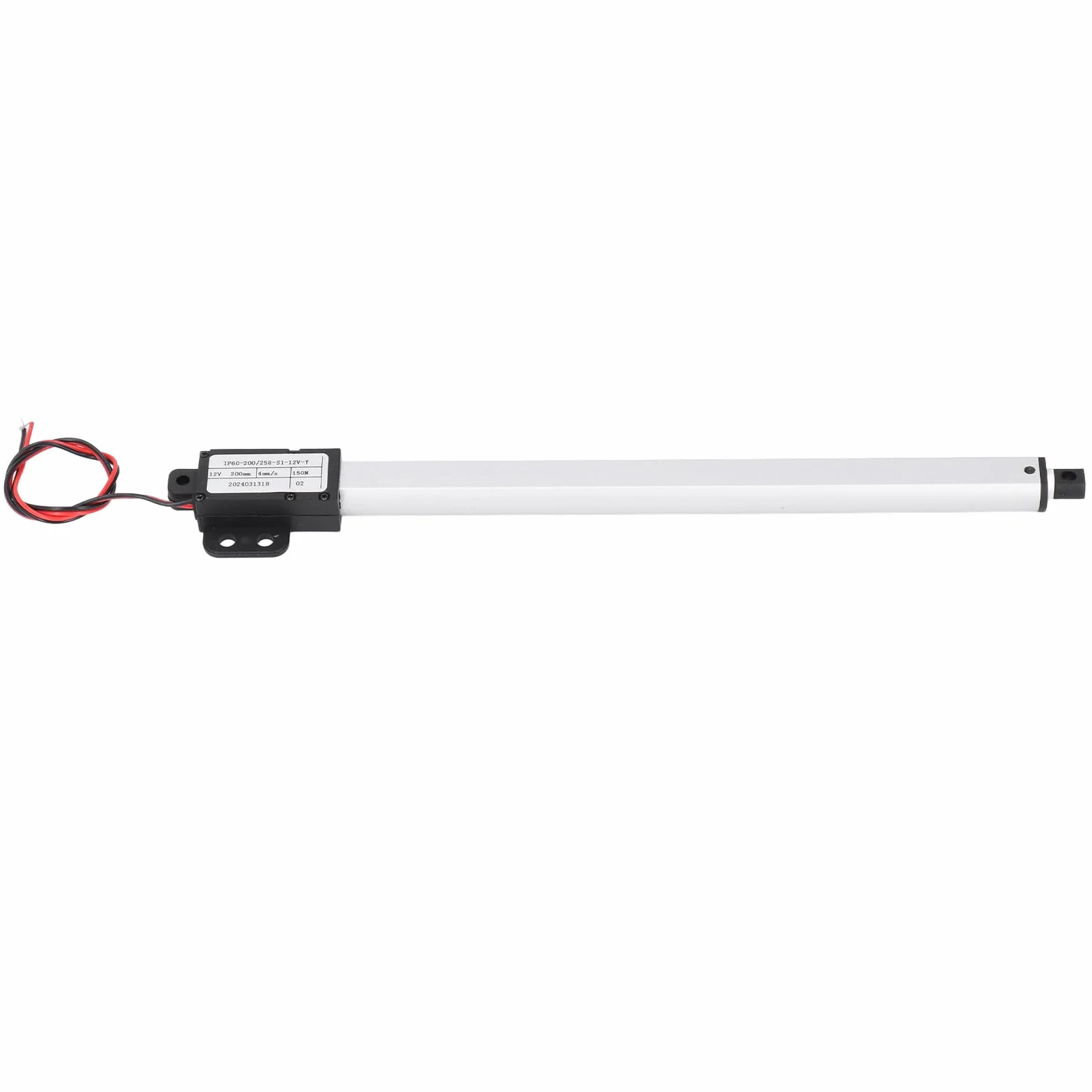 Elektryczny Mikrosiłownik Liniowy, 12V 200mm 150N Siła Ciągu 4mm/s Prędkość Skoku Automatyczny Siłownik Liniowy Ruchu Podnoszenia, do Maszyn Rolniczych