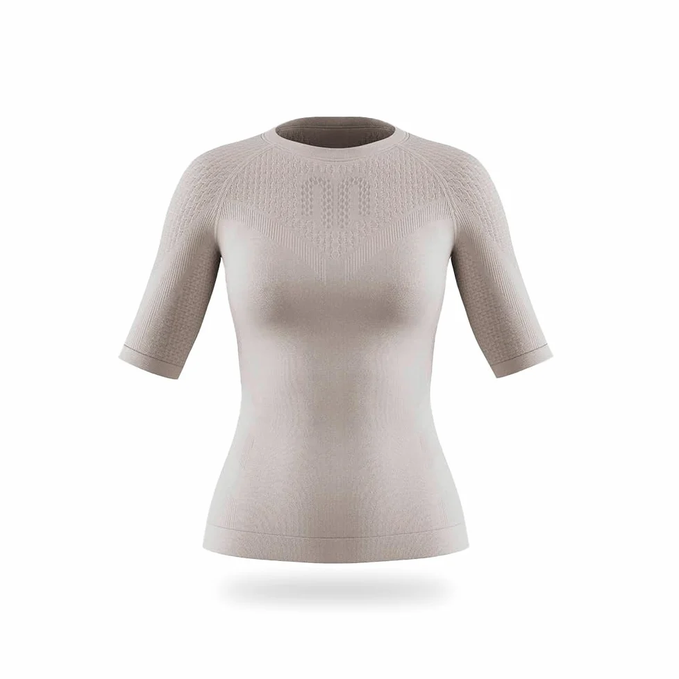 BAUERFEIND Koszulka kompresyjna "Sports Compression Shirt Short Sleeve", koszulka z krótkim rękawem dla kobiet, poprawia krążenie krwi w mięśniach tułowia i ramion, poliamid/elastan