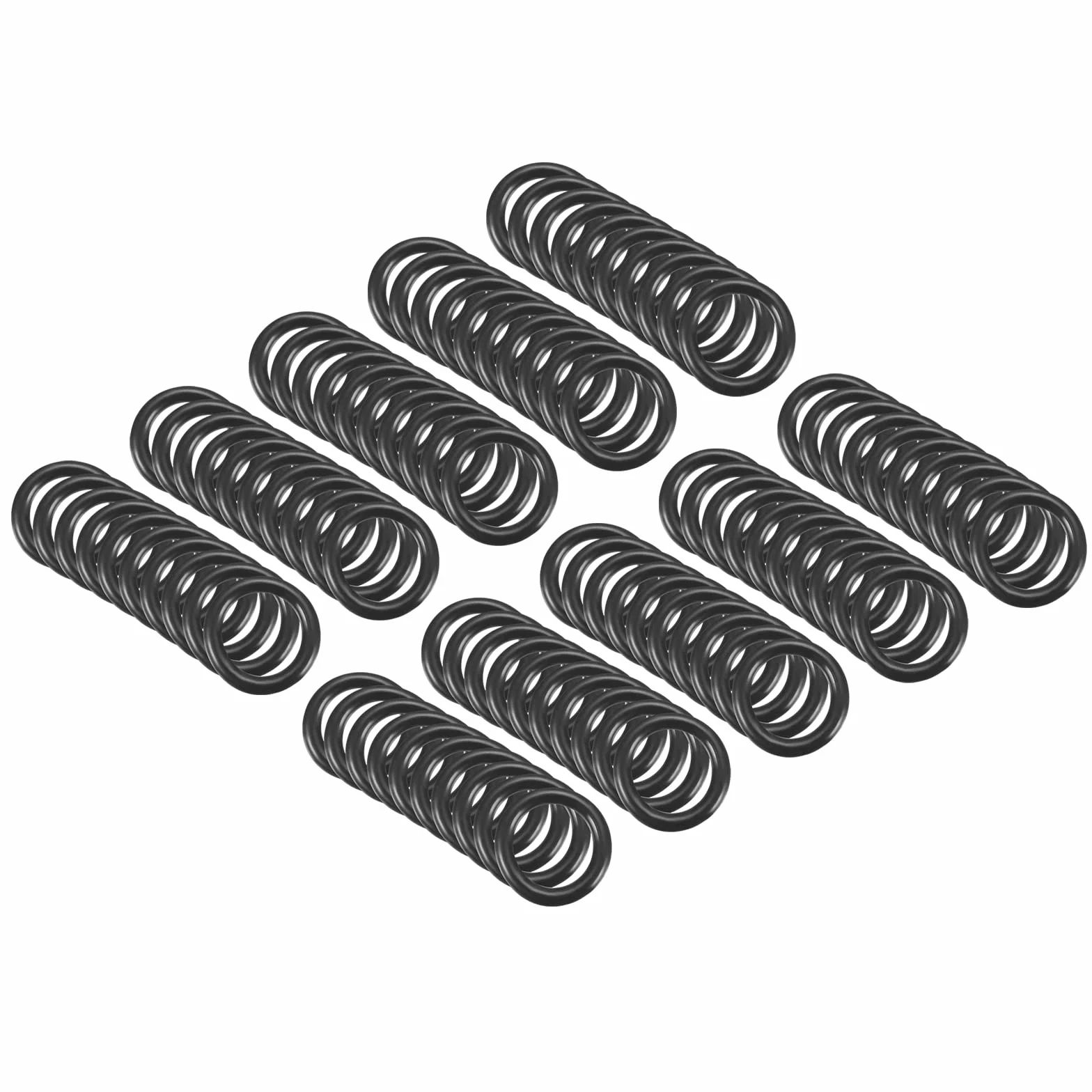 QUARKZMAN 9 mm x 6 mm x 1,5 mm nitrylowe gumowe uszczelki O-ring x 100 sztuk okrągła uszczelka [czarny]