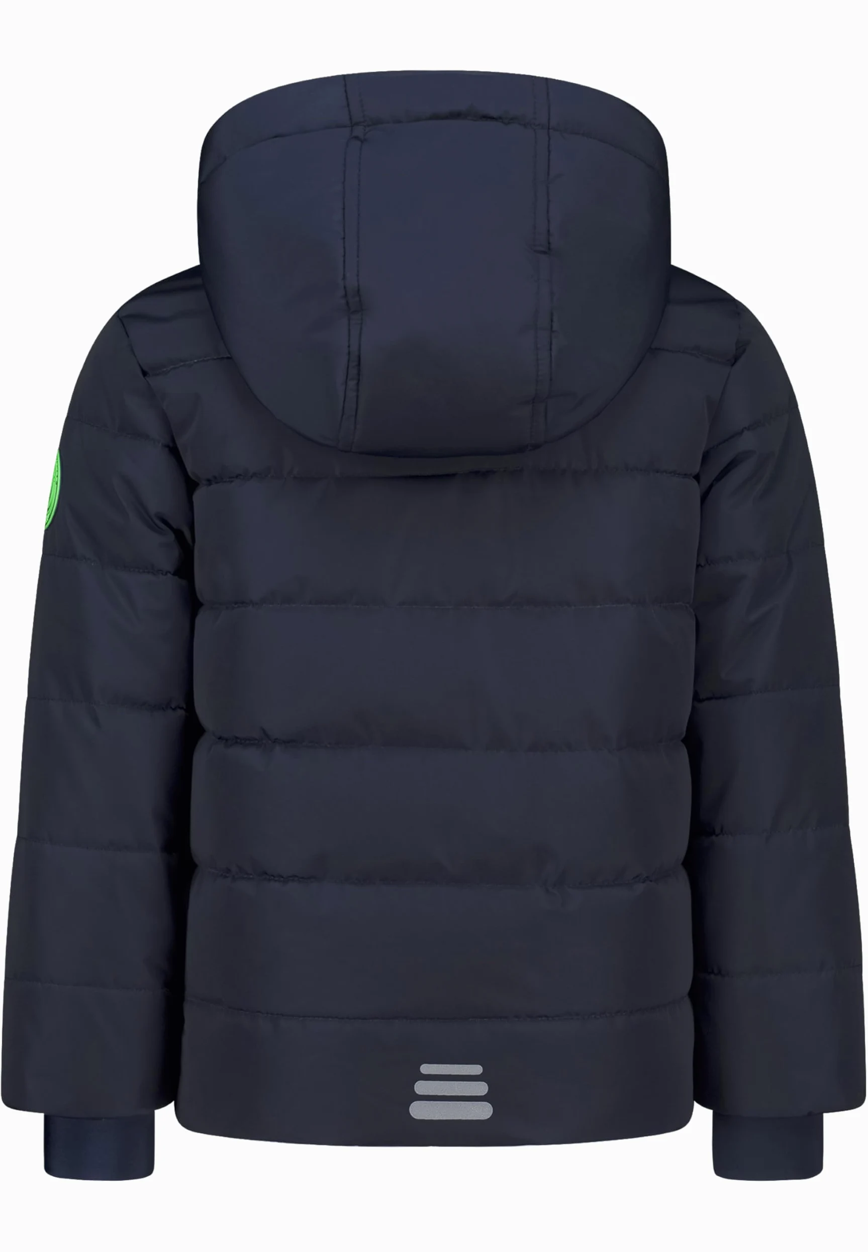 Chłopięca kurtka zimowa ciepła watowana w stylu Colorblocking, Granatowy (True Navy), Rozmiar uniwersalny