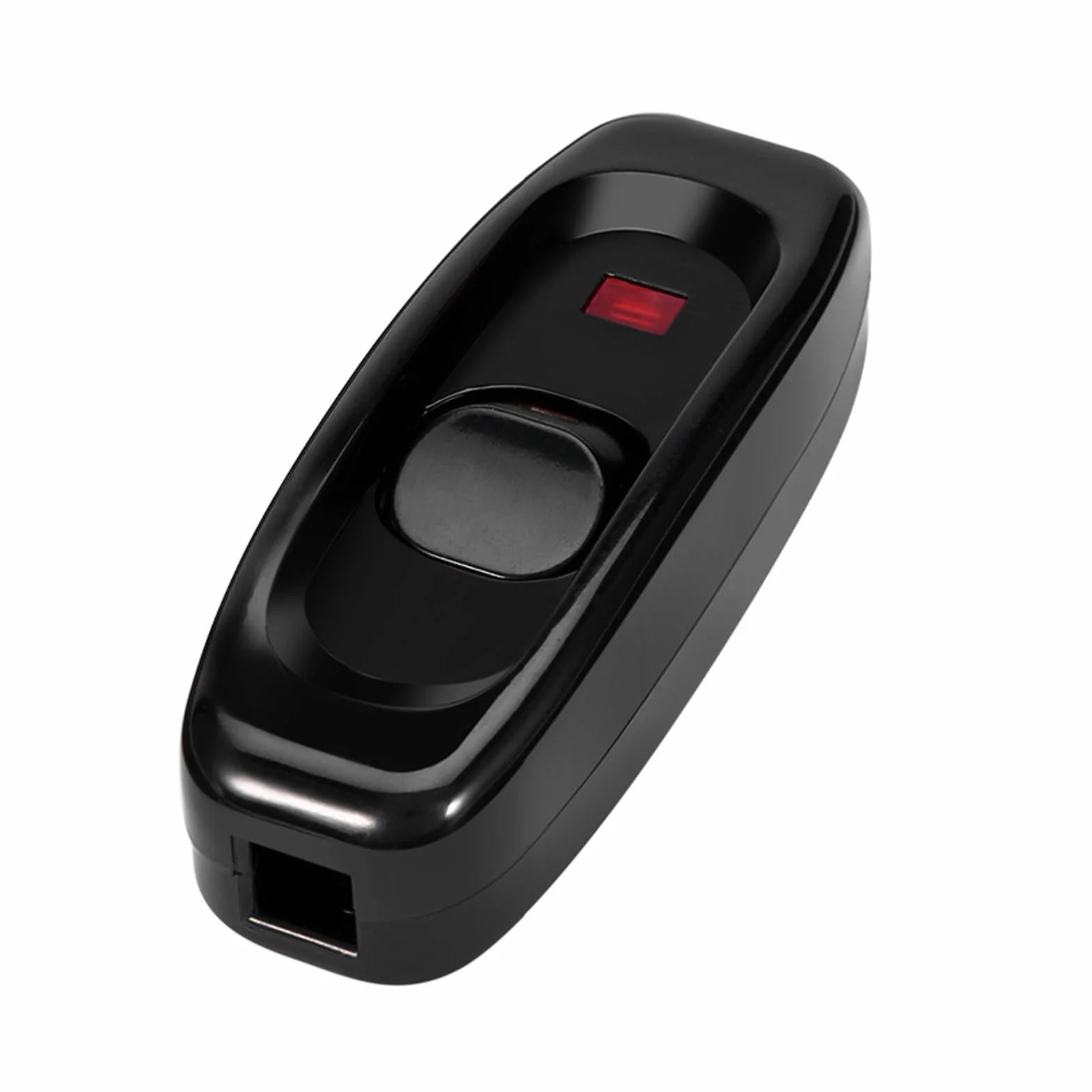 Inline Przełączniki Przewodowe, 10A AC 250V Włącznik i Wyłącznik Lampy, Czarny Biały Przełącznik Kołyskowy do Lampy Biurkowej LED Sypialnia Stołowa (Czarny)