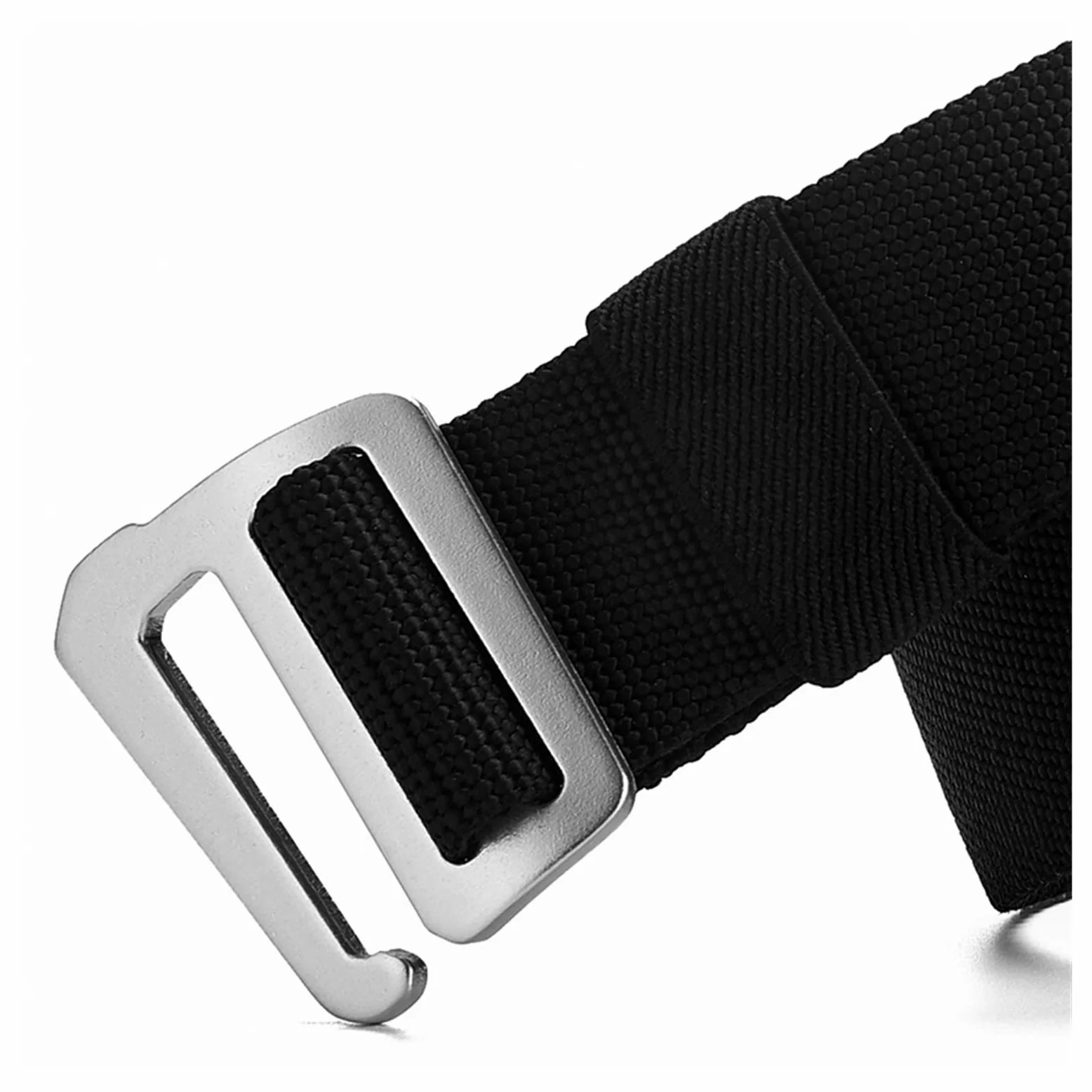 Pasy wojskowe dla mężczyzn elastyczne płótno męskie taktyczne paski na zewnątrz jakość prosta konstrukcja(46inch/115cm,Black)