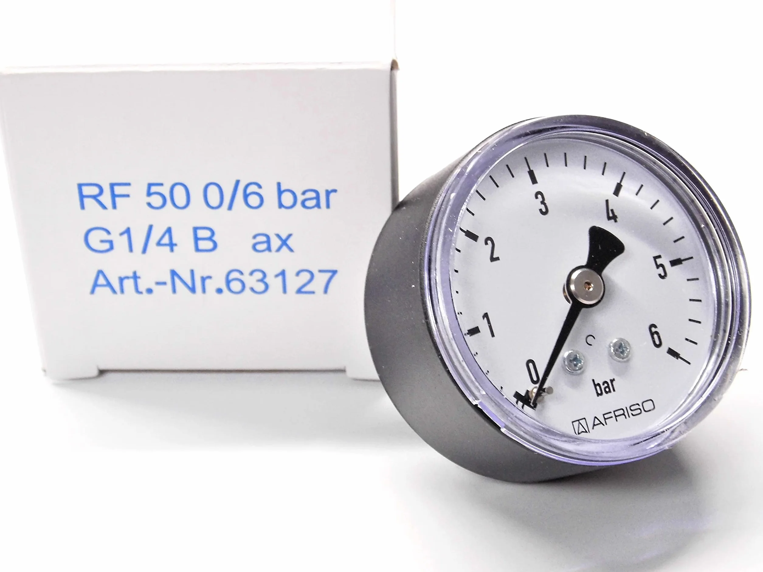 AFRISO Manometr R 1/4" zakres pomiarowy osiowy: 0 - 6 bar