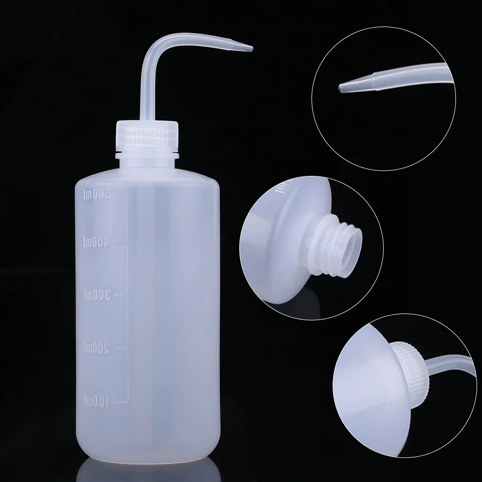 2 szt. 500 ml plastikowa zielona butelka na mydło, bezpieczna butelka na wodę narzędzia żelowe butelka do mycia butelek na łokieć urządzenie laboratoryjne do podlewania roślin mycie tatuażu