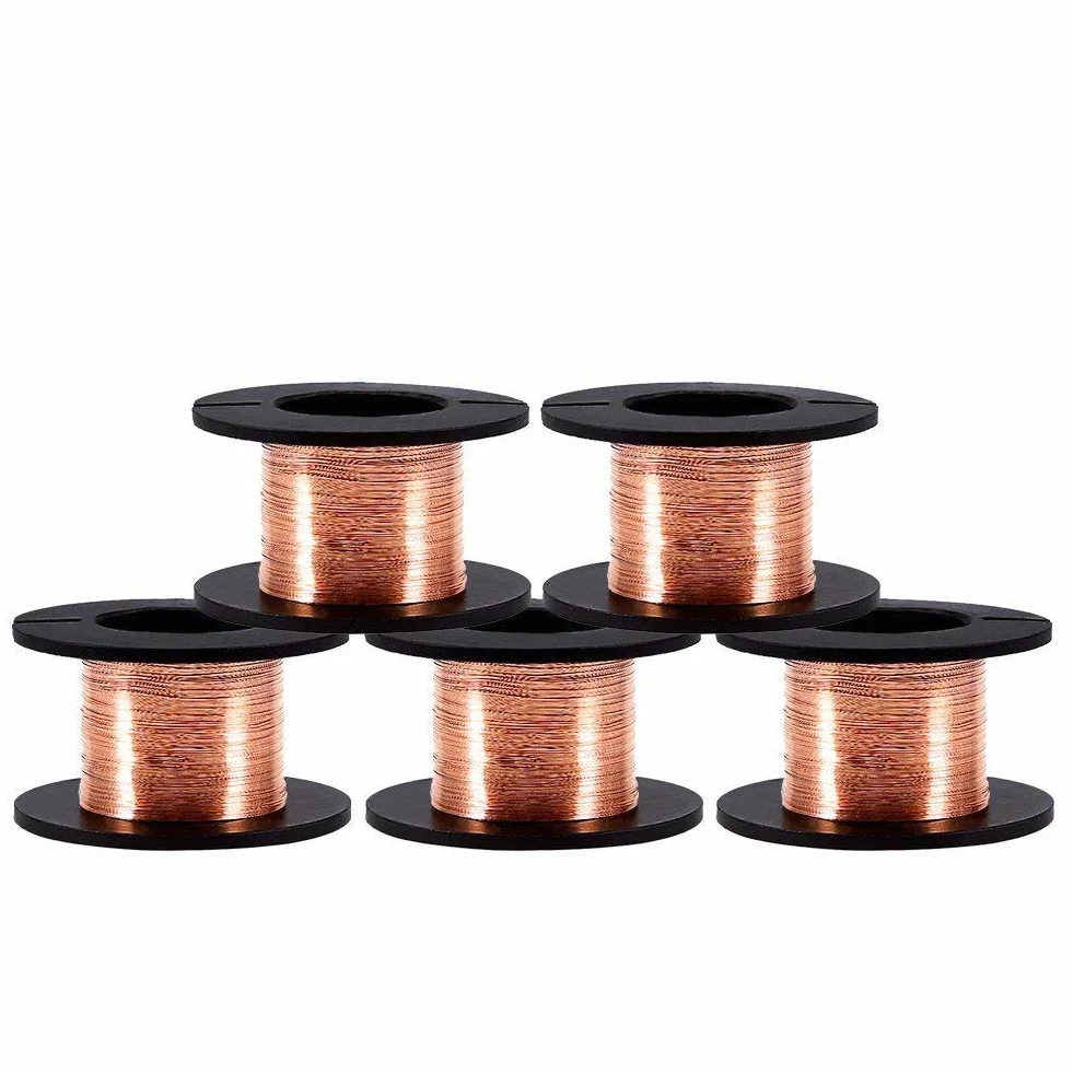 Drut emaliowany miedziany 0,1 mm w 20/10/5 rolek 15 m do mocowania spawalniczego uzwojenia magnetycznego, 1