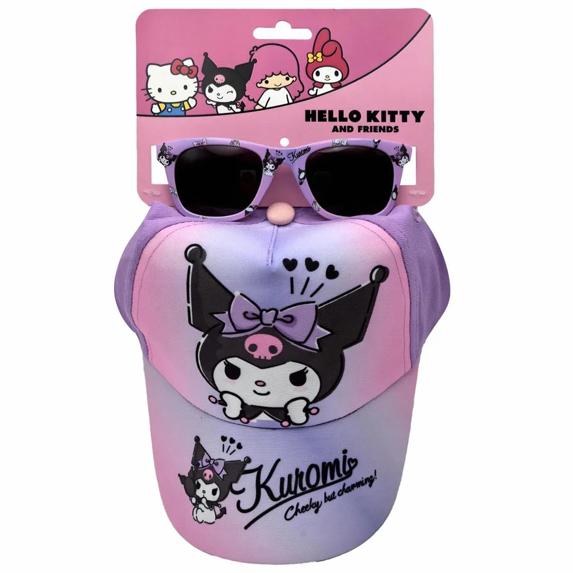 CERDÁ LIFE'S LITTLE MOMENTS | Zestaw Hello Kitty Czapka i Okulary przeciwsłoneczne dla chłopców i dziewcząt - Okulary i czapka Hello Kitty Modny i wytrzymały styl