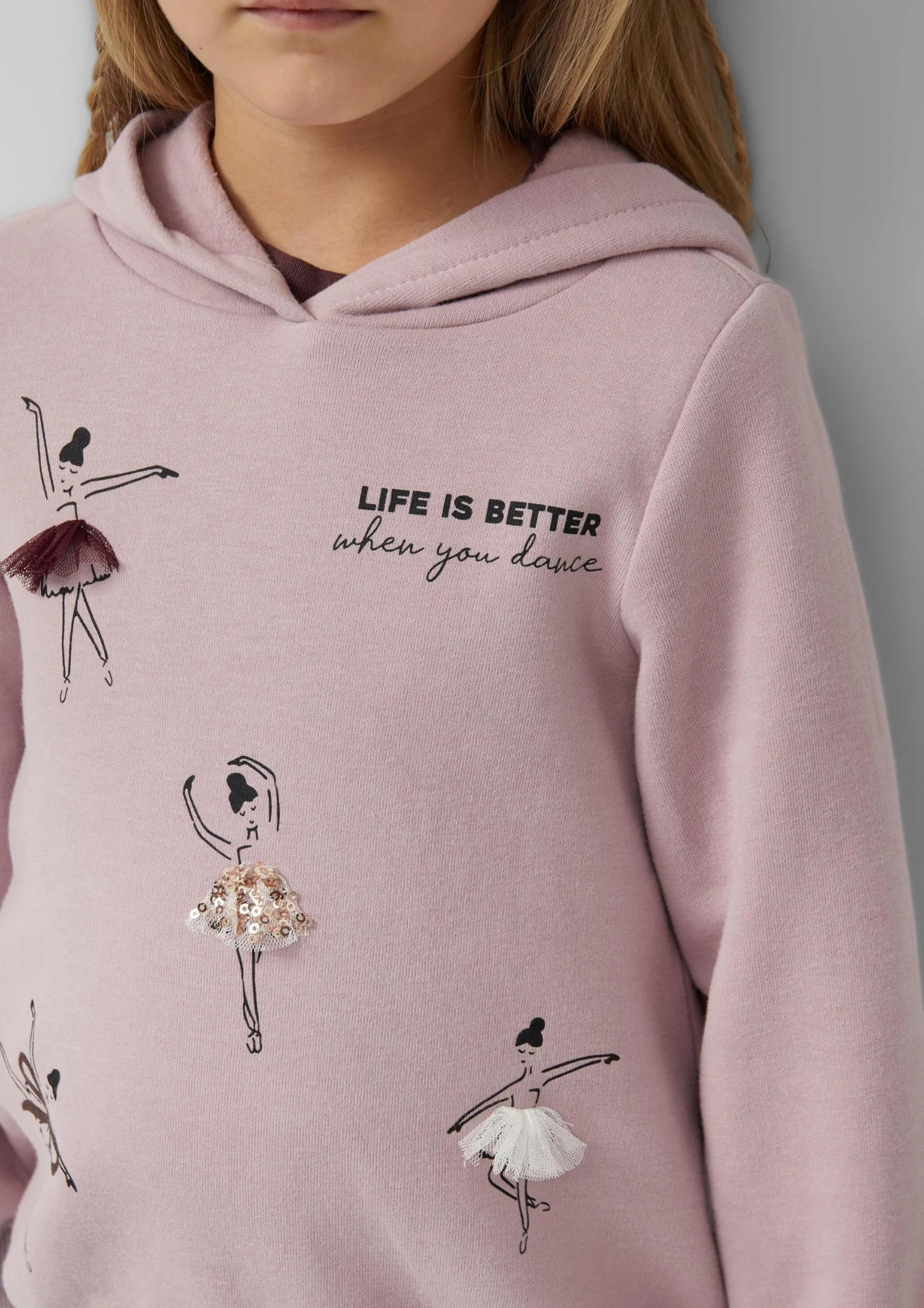 s.Oliver Bluza z kapturem i cekinami Dziewczynki 2173269