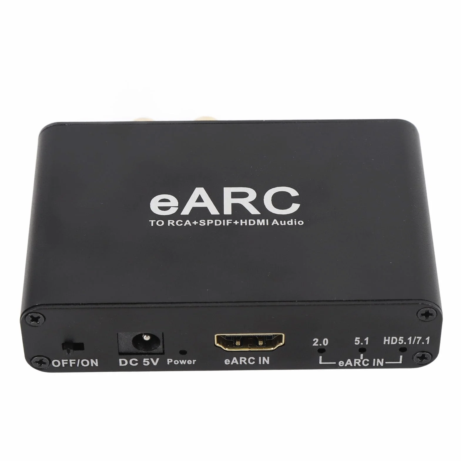 Earc Audio Extractor, 192 KHz Earc Audio Converter do HDMI Optical/SPDIF L/R 3,5 Mm Aux Sound Extractor, HDMI EARC/ARC do Optycznego Adaptera Audio dla Wzmacniacza Głośników HDTV