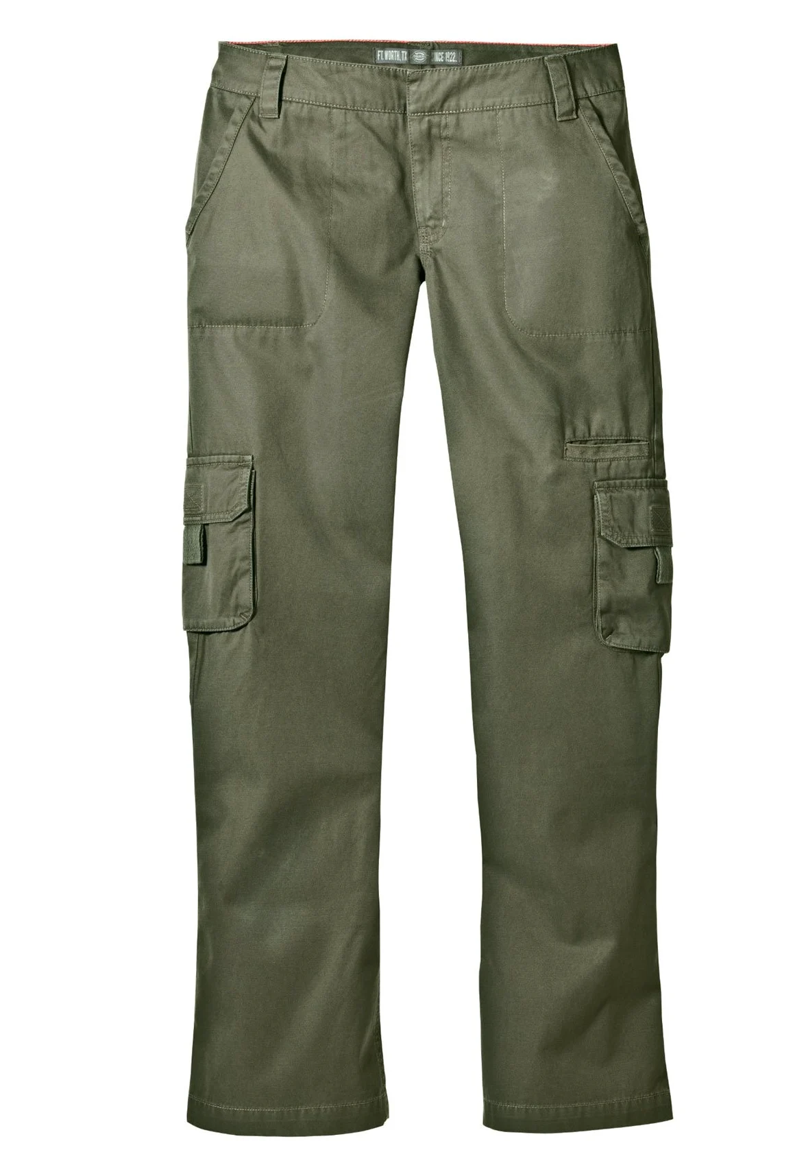 Dickies Damskie spodnie cargo Relaxed, Płukany liść winogron zielony, 42