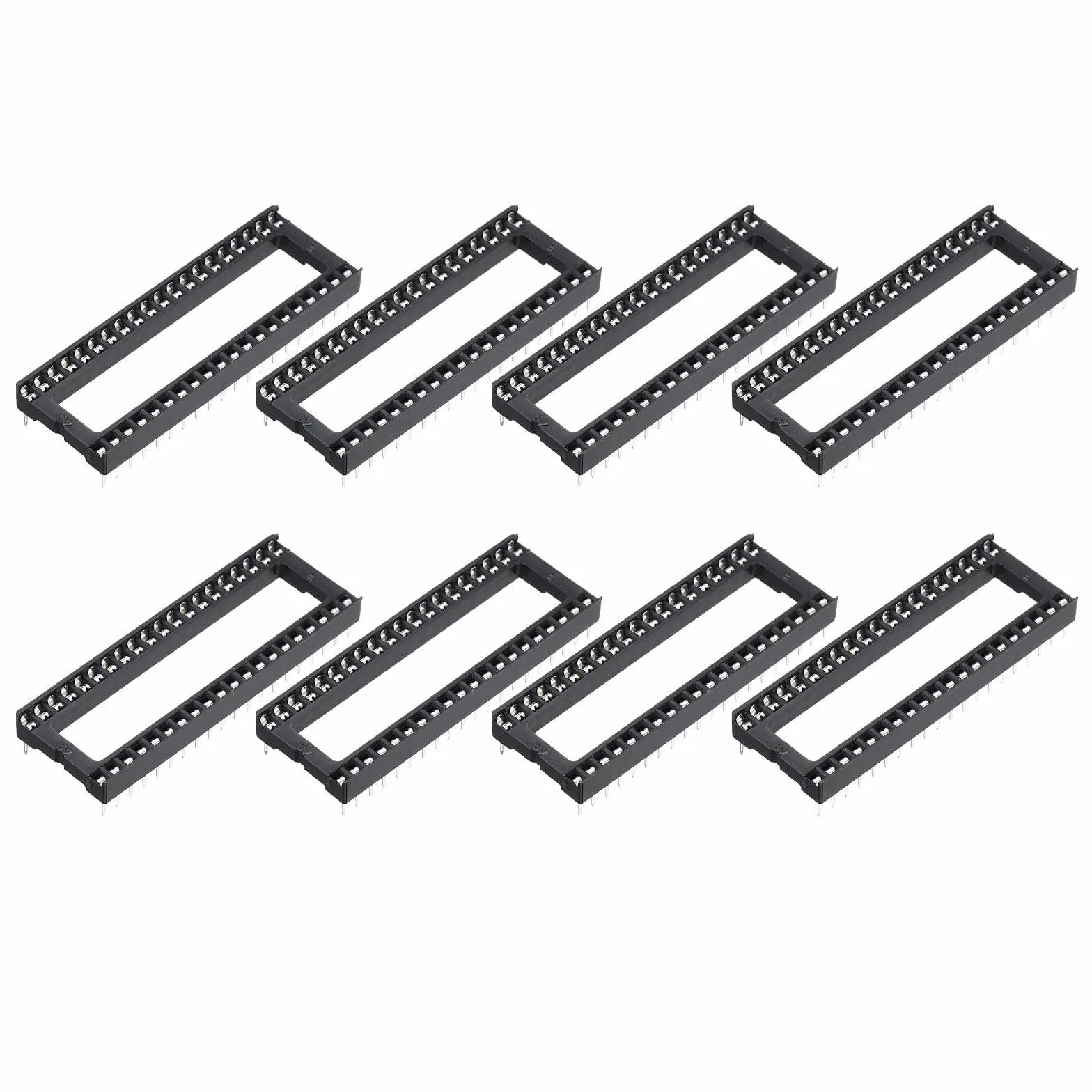 QUARKZMAN 10 sztuk DIP IC Chip Socket Adapter 40 Pin IC Asortyment Kit 2,54 mm/0,1" Pitch do projektu Breadboard, PCB Board Design