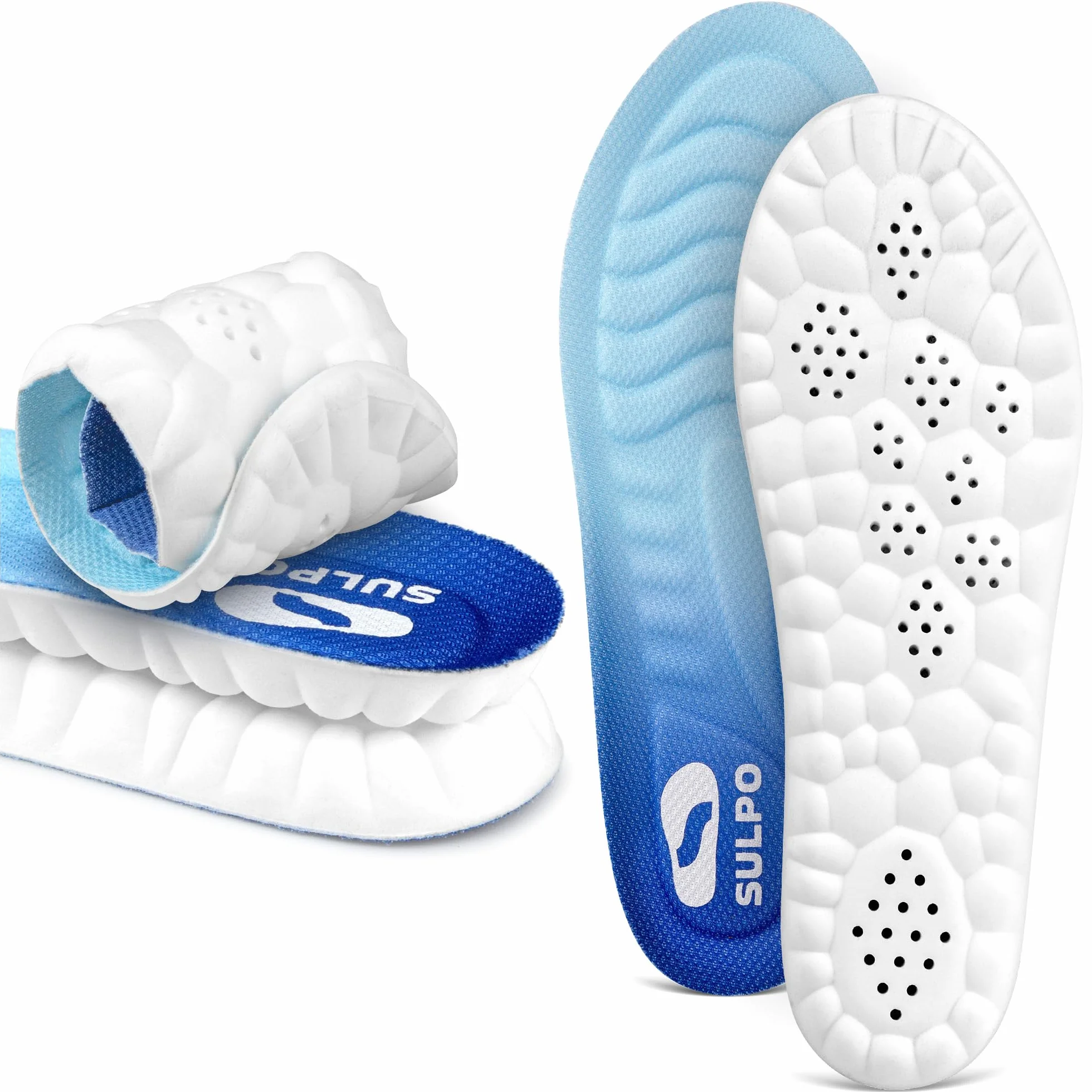 SULPO Cloud 2.0 Komfortowe wkładki do butów - Supermiękkie wkładki z pianki idealne do sportu - Ultralight Insoles - Amortyzujące wstrząsy - Oddychające - 37-38 EU / 1 para