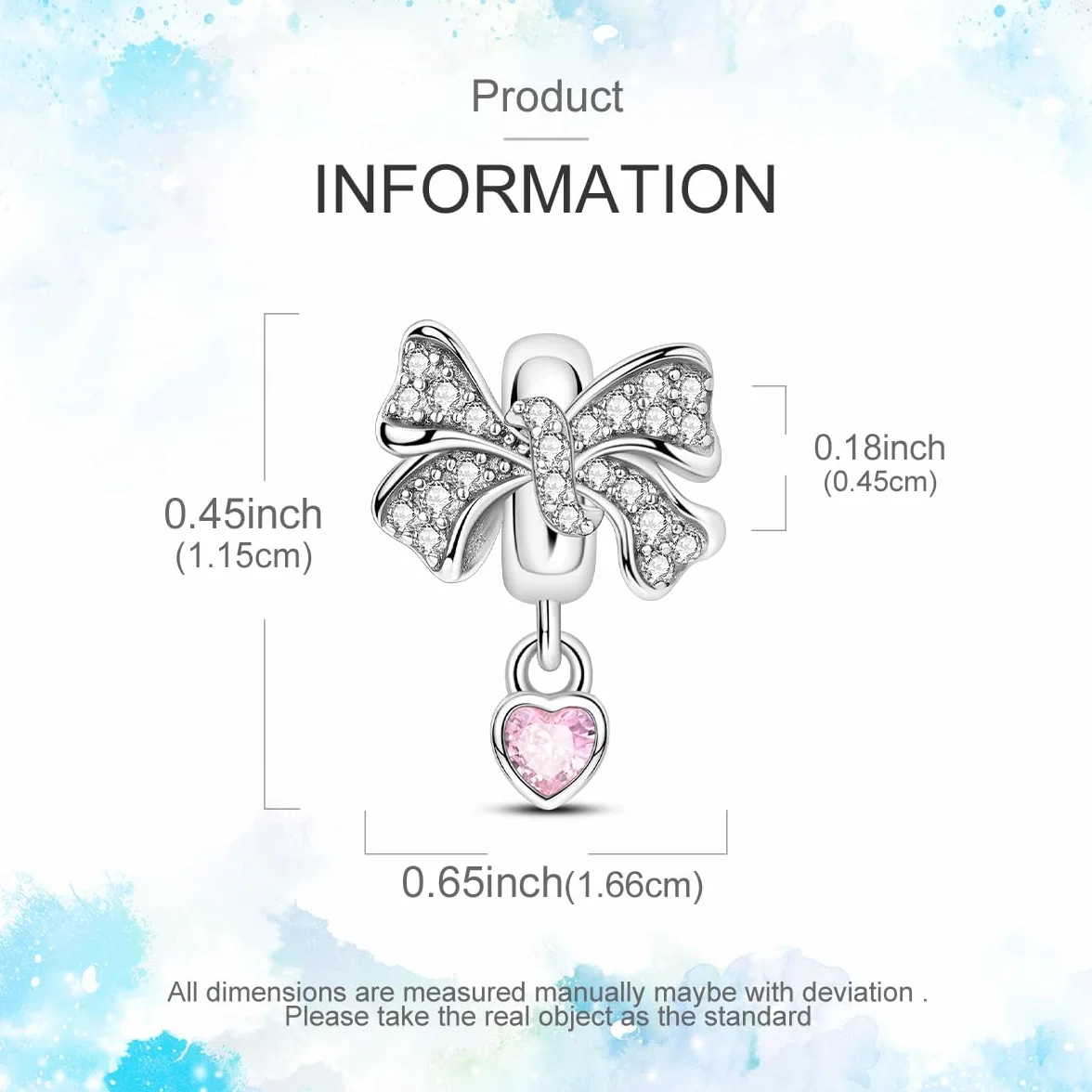 HappyStar Zawieszka ze srebra wysokiej próby 925, koraliki charms, biedronka, koraliki do bransoletek, kompatybilne z damską bransoletką (zawiera separator koralików), Cyrkonia Srebro szterlingowe