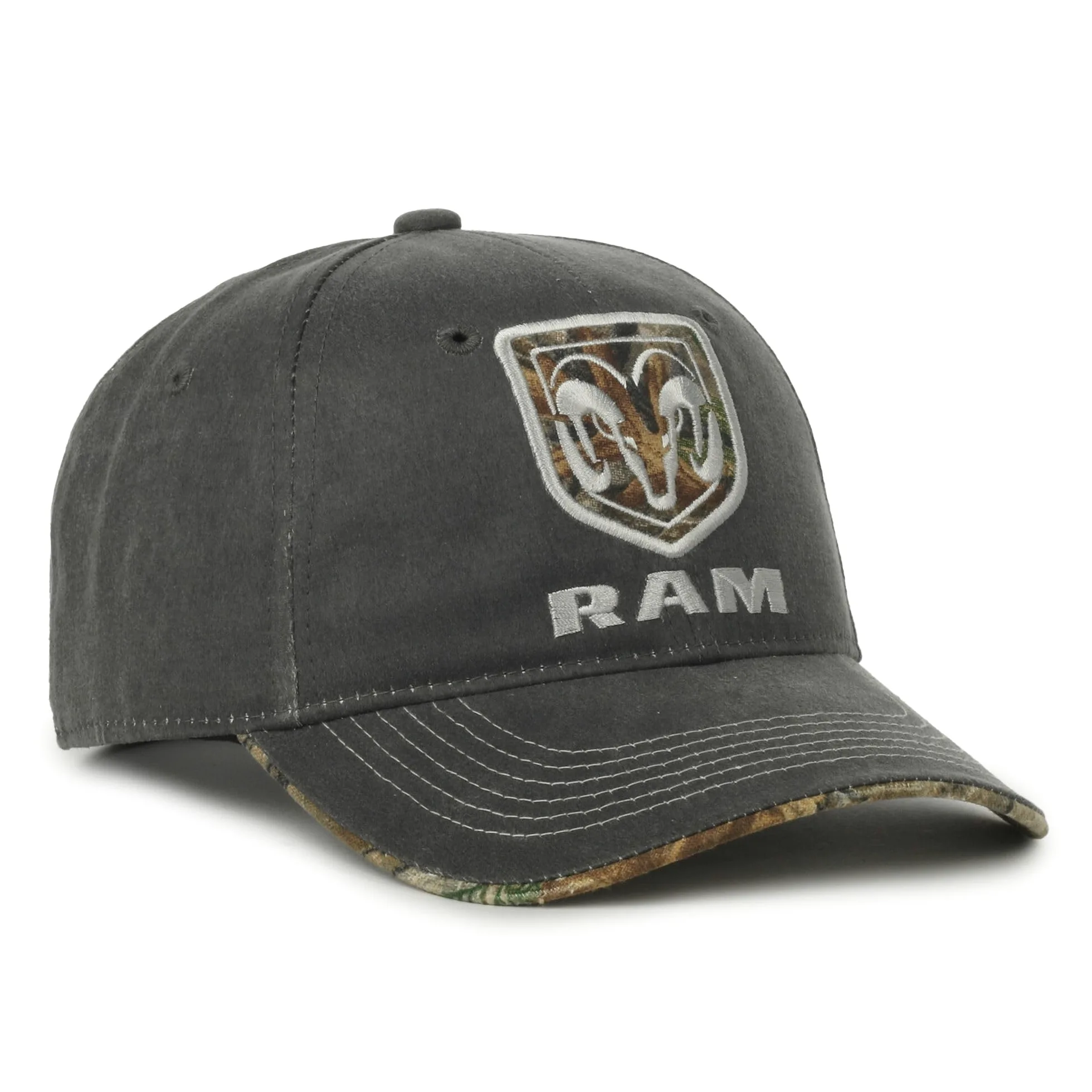Outdoor Cap Dodge Ram Realtree Visor Edge Charcoal Camo Jagd-Hut