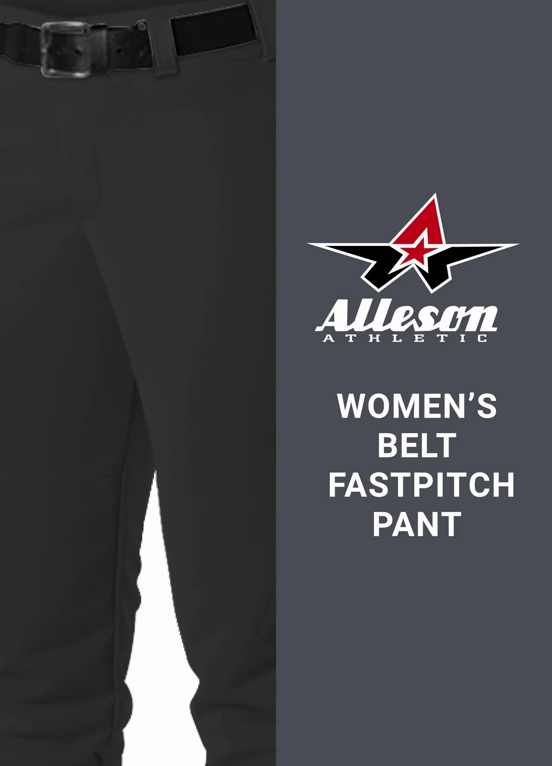 Alleson Athletic Damskie spodnie Fastpitch/Softball Belt Loop - elastyczna, odprowadzająca wilgoć tkanina i krój w profesjonalnym stylu
