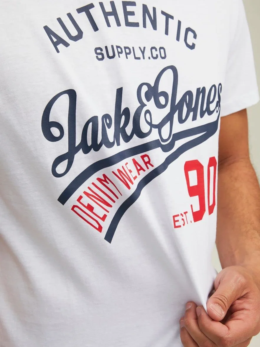 Jack & Jones Jjethan Tee Ss Crew Neck 3Pk Koszulka Czarny Biały Granatowy XL