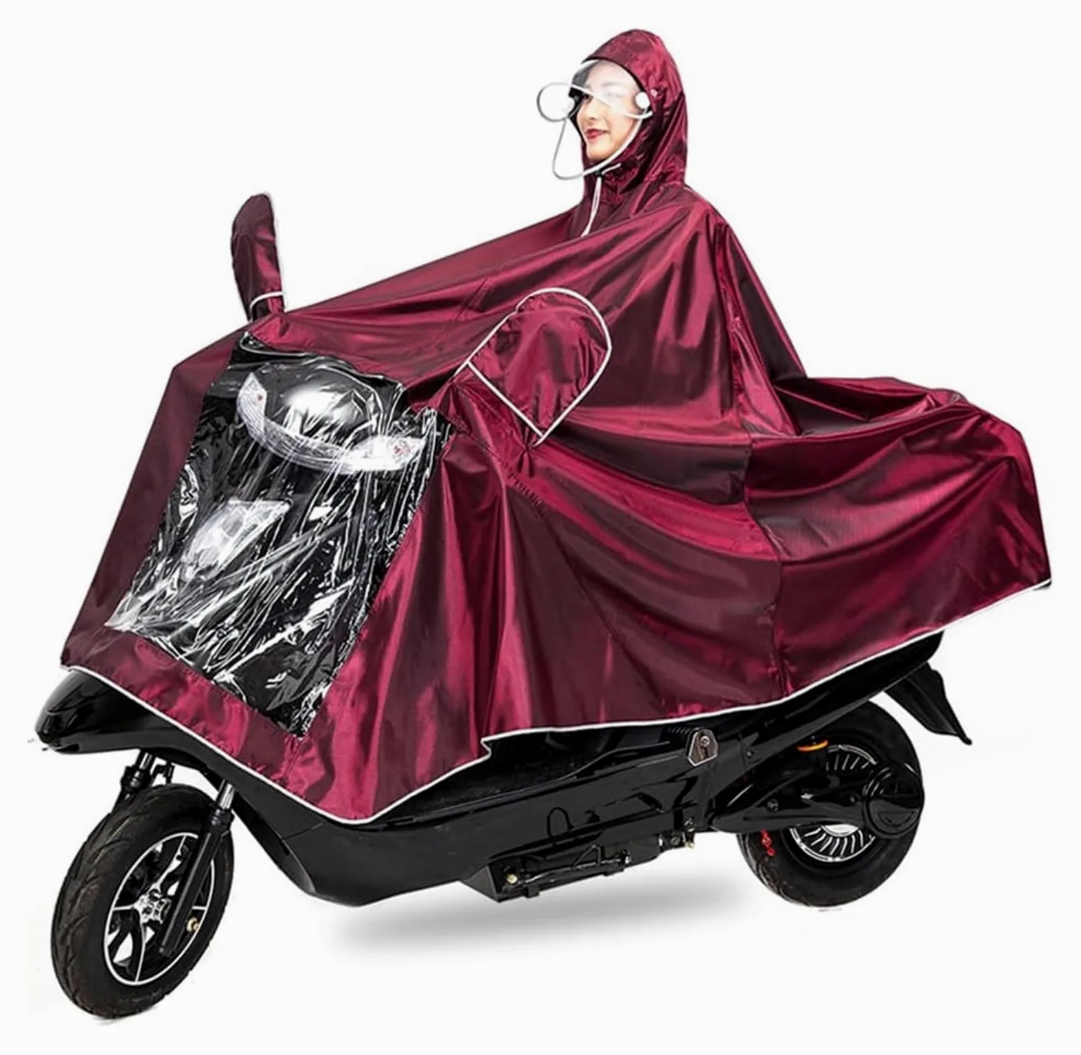 Rowerowe podróżne wodoodporne ponczo wielokrotnego Uniseks dla dorosłych poncho przeciwdeszczowe na zewnątrz rower Ebike motocykl skuter kurtka rowerowa płaszcz przeciwdeszczowy peleryna z kapturem
