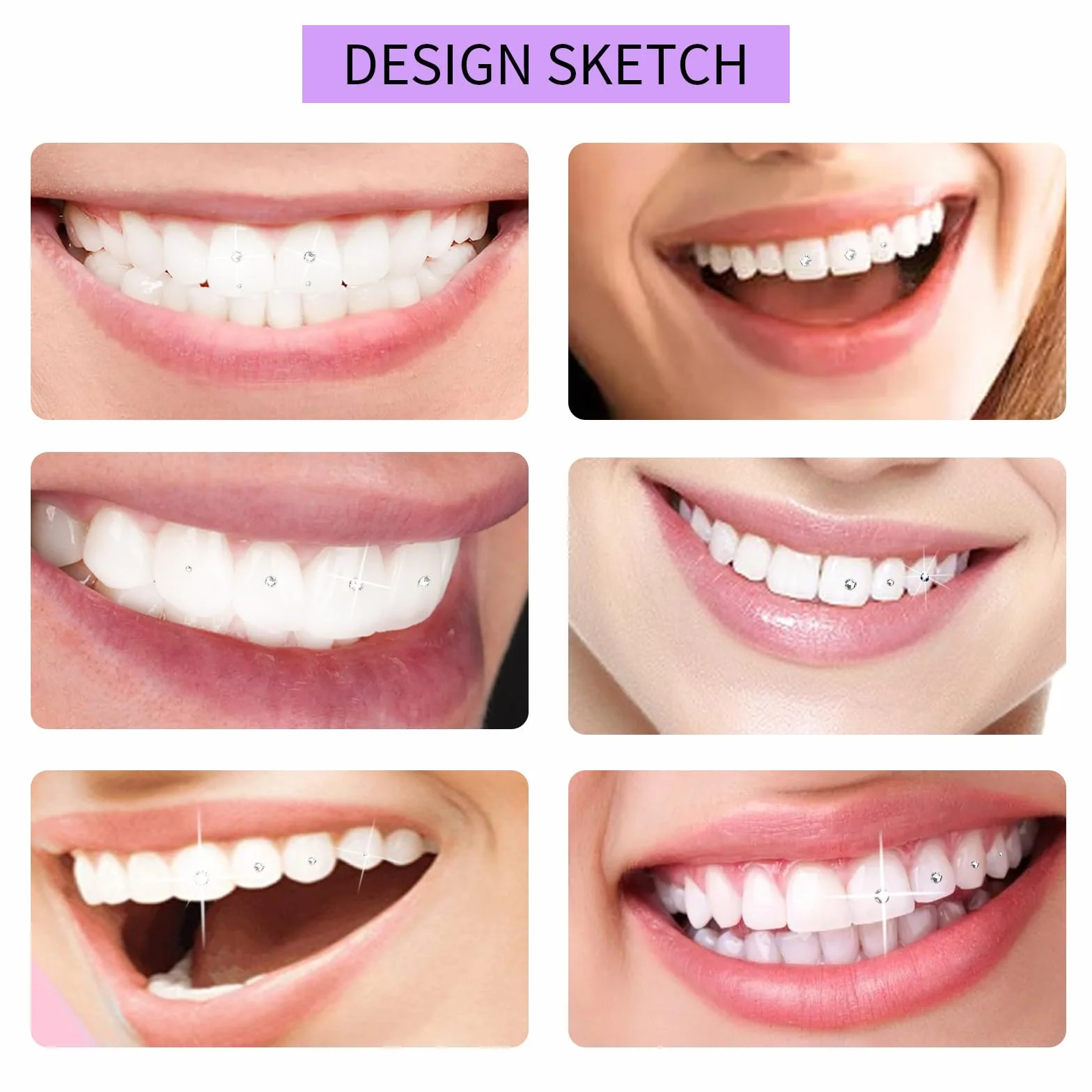 Zestaw klejnotów dentystycznych z klejem do zębów DIY Tooth Gem