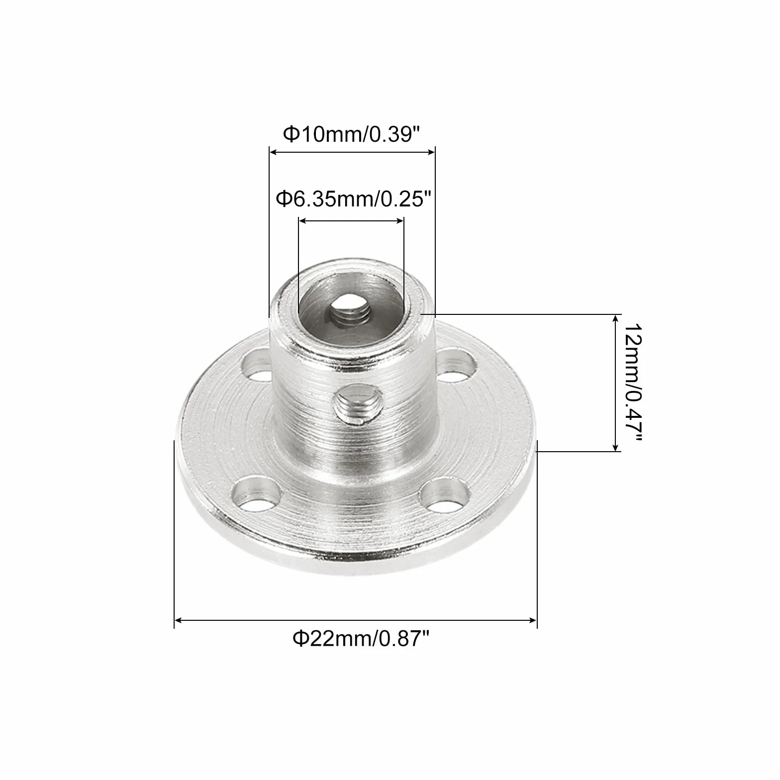QUARKZMAN 1 sztuka 6,35 mm łącznik kołnierzowy do modelu Rigid Guide akcesoria do sprzęgła oś wału, złączki z mini kluczem imbusowym i śrubą mocującą do silników modeli RC DIY, 1 sztuka