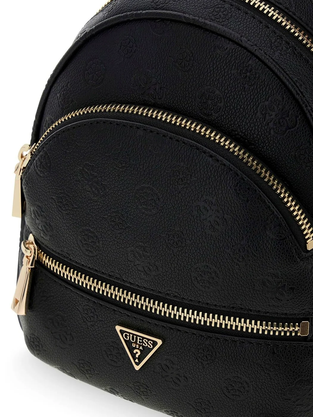 GUESS Czarny teksturowany plecak PU Manhattan