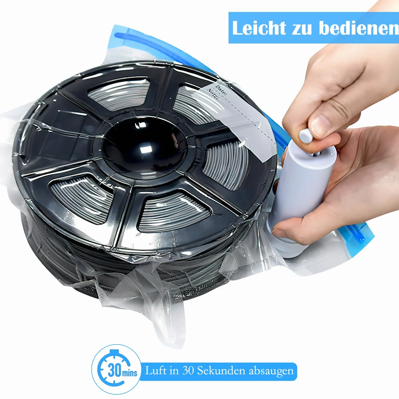 Zestaw próżniowy, 12 sztuk, filament do drukarki 3D, kompresja próżniowa, odporne na wilgoć, worki próżniowe do filamentu 3D, worki próżniowe wielokrotnego użytku, uszczelnione próżniowo do