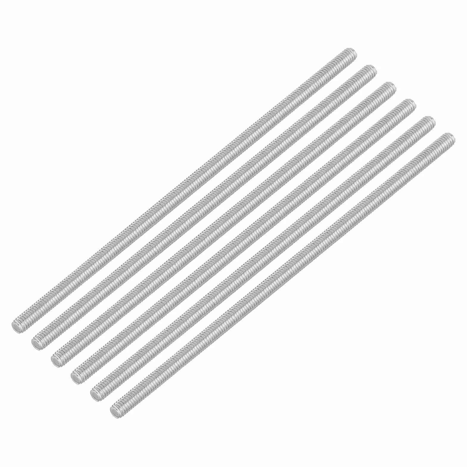 QUARKZMAN 6 szt. Pręt z pełnym gwintem, M4x120mm Stal nierdzewna 304 Sztyki Pręt z gwintem prawym M4-0,7 Drut kromowy do montażu mebli maszyn