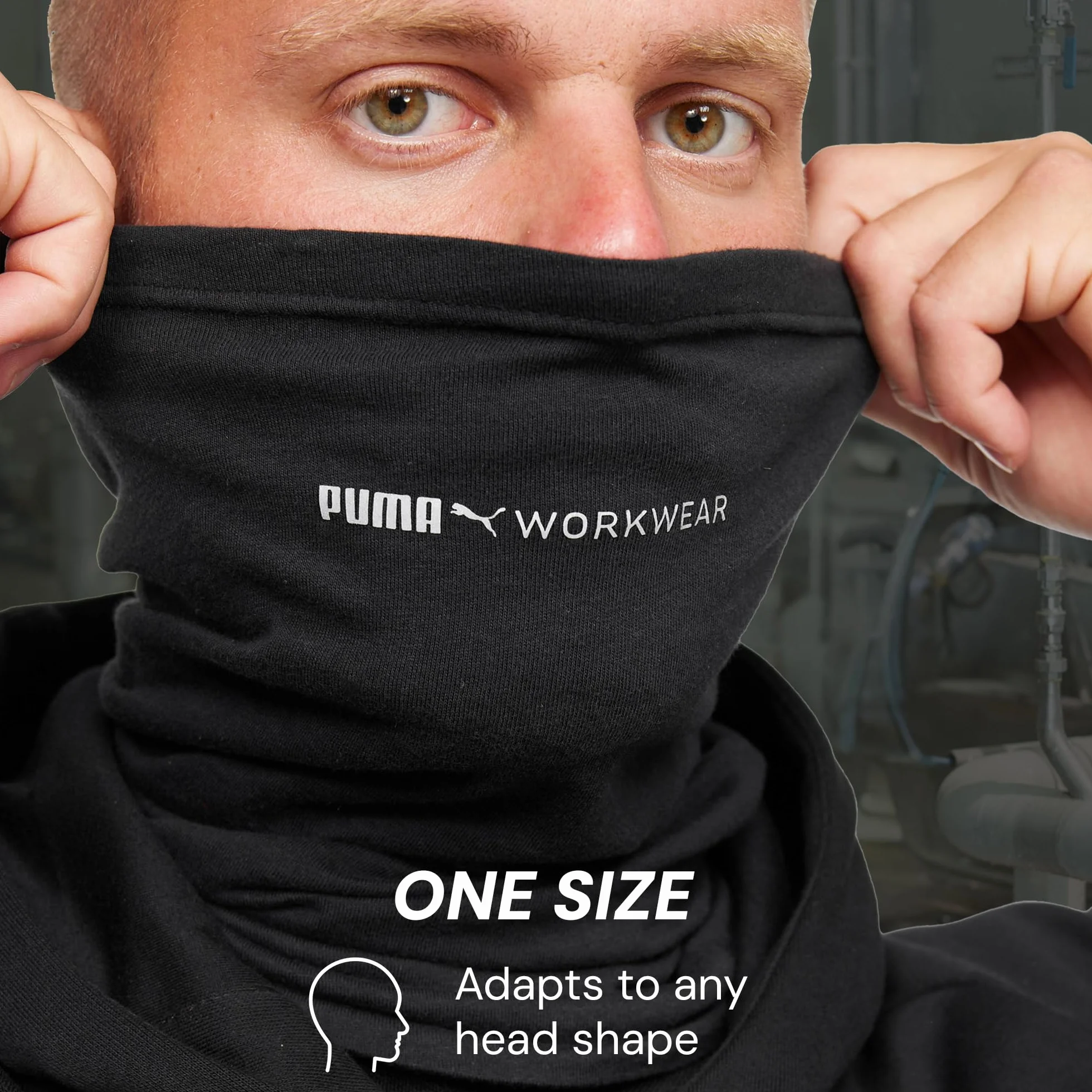 PUMA Workwear – chusta wielofunkcyjna dla kobiet i mężczyzn – komin – ocieplacz na szyję – wiatroszczelna – idealna do pracy na świeżym powietrzu