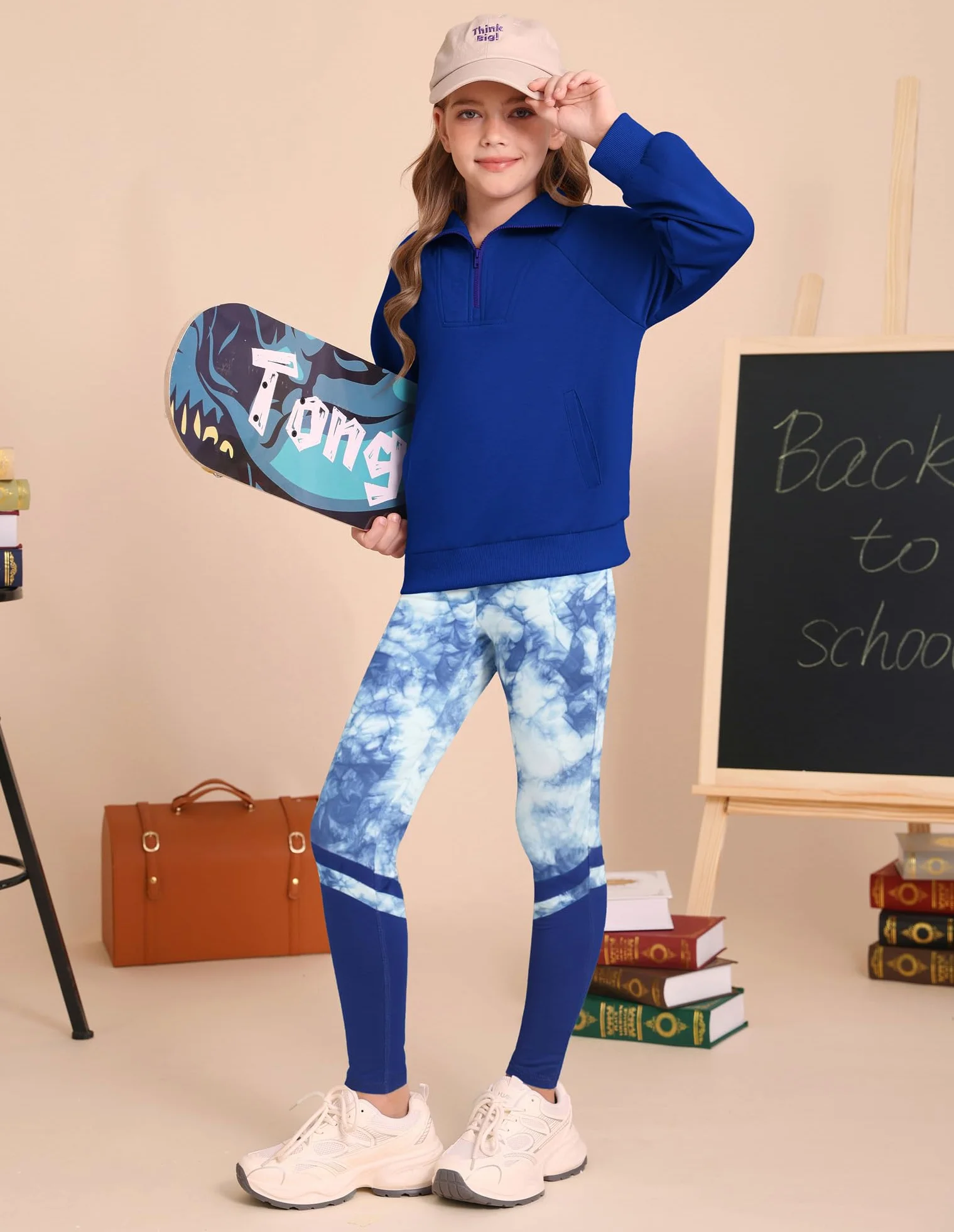 GRACE KARIN Dziewczęcy zestaw 2 szt. bluza z długim rękawem legginsy