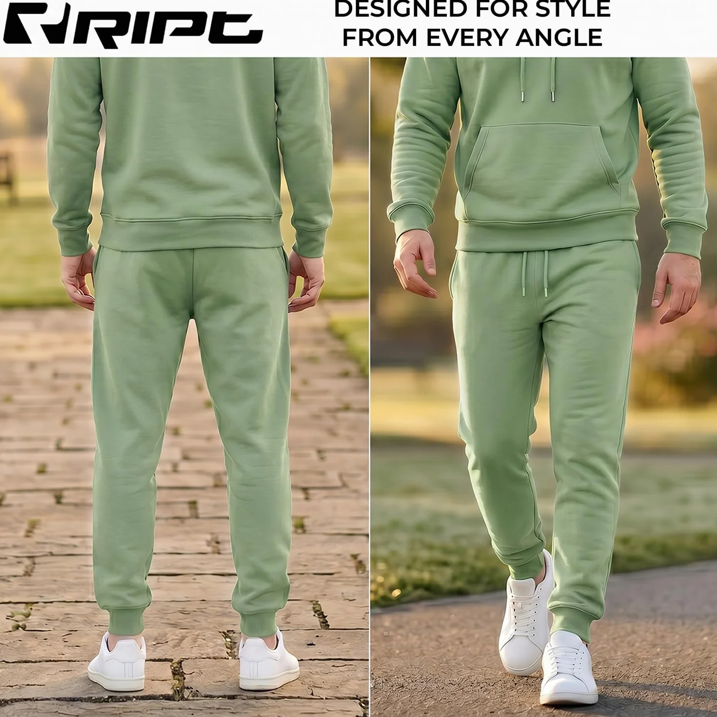 Męskie spodnie dresowe miękkie w dotyku, loungewear, spodnie do joggowania z mankietami