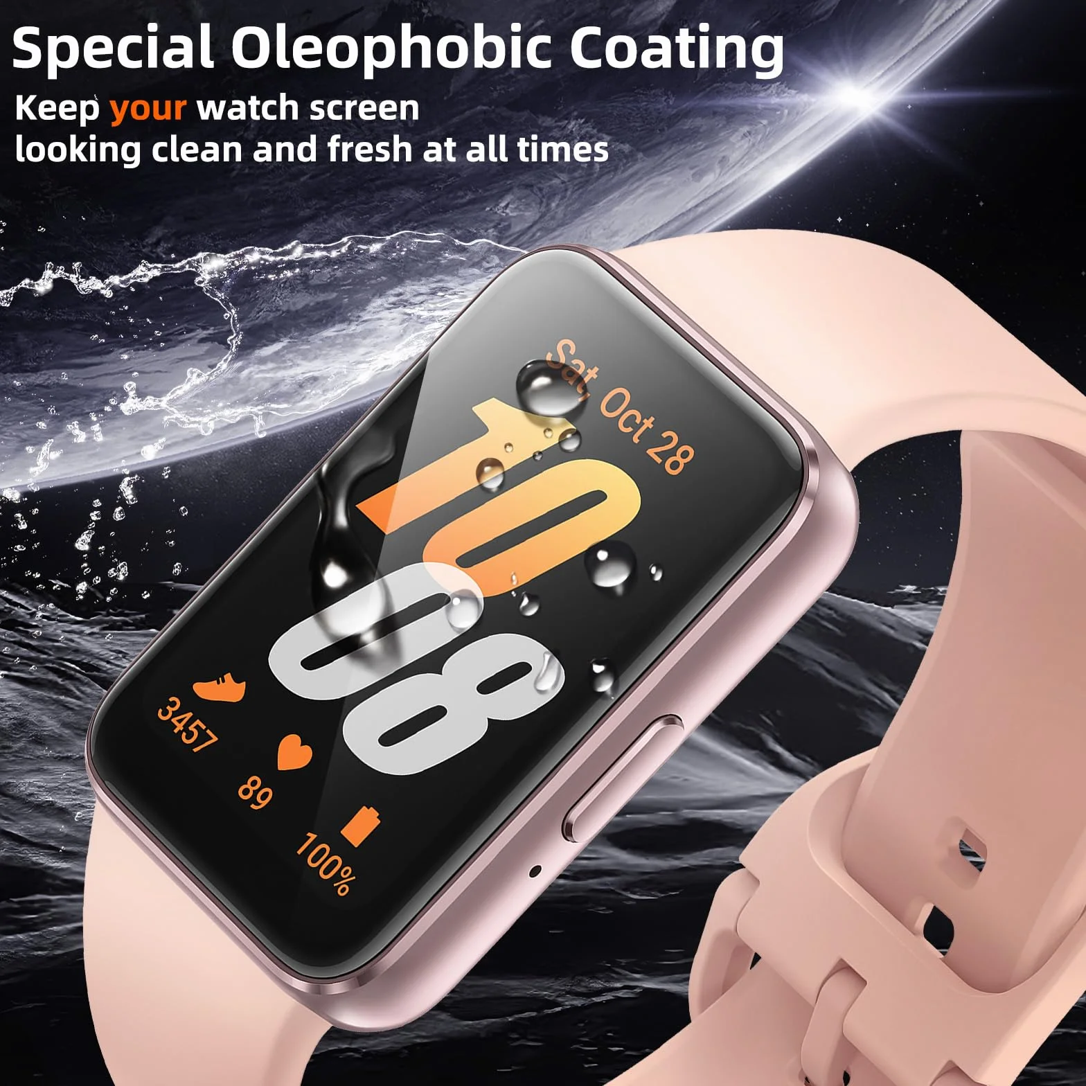 Vauki 4 sztuki folii ochronnej do Samsung Galaxy Fit 3, miękka folia TPU na wyświetlacz bez pęcherzyków powietrza, przezroczysta