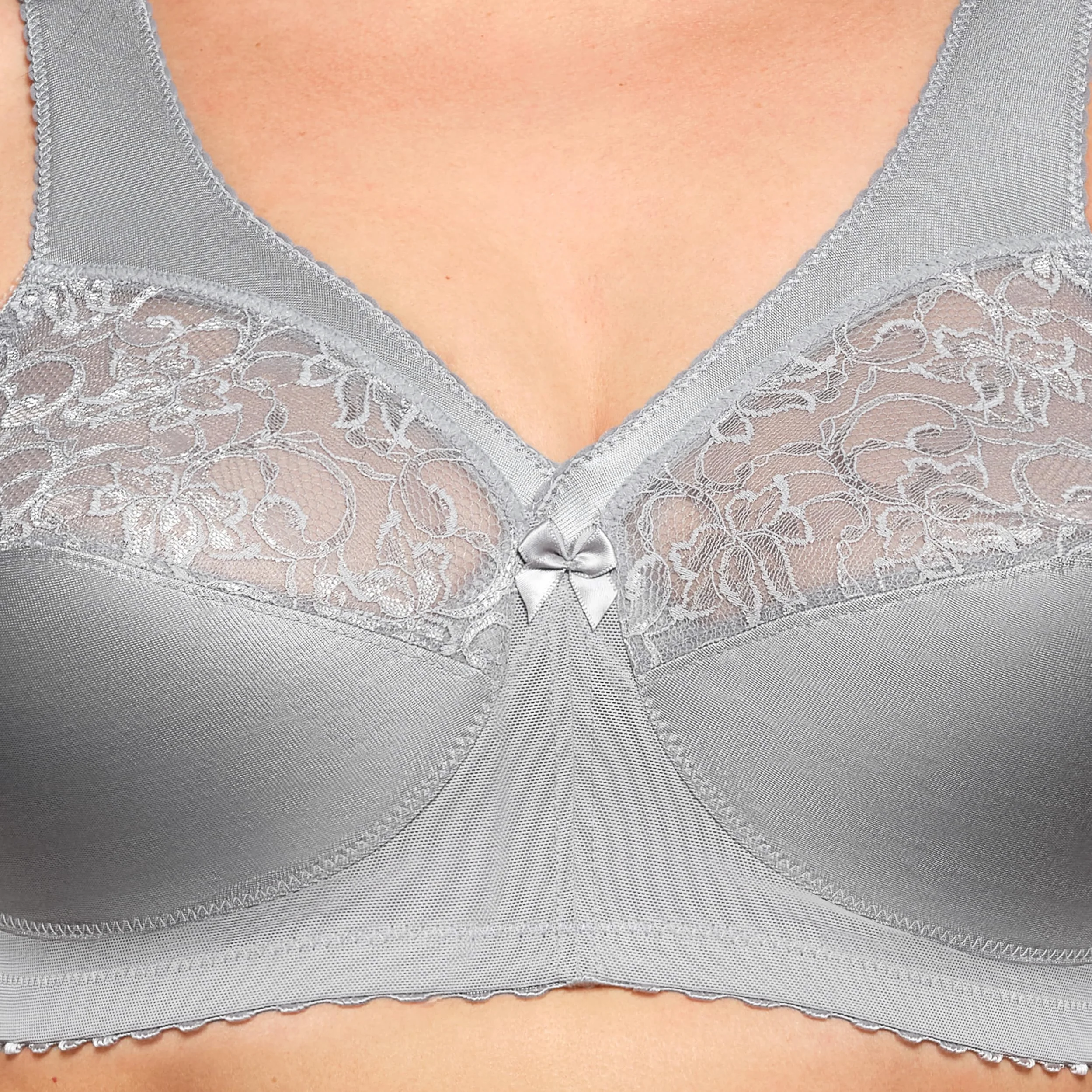 Glamorise Damski biustonosz MagicLift Support Classic, Miękki szary, 105E