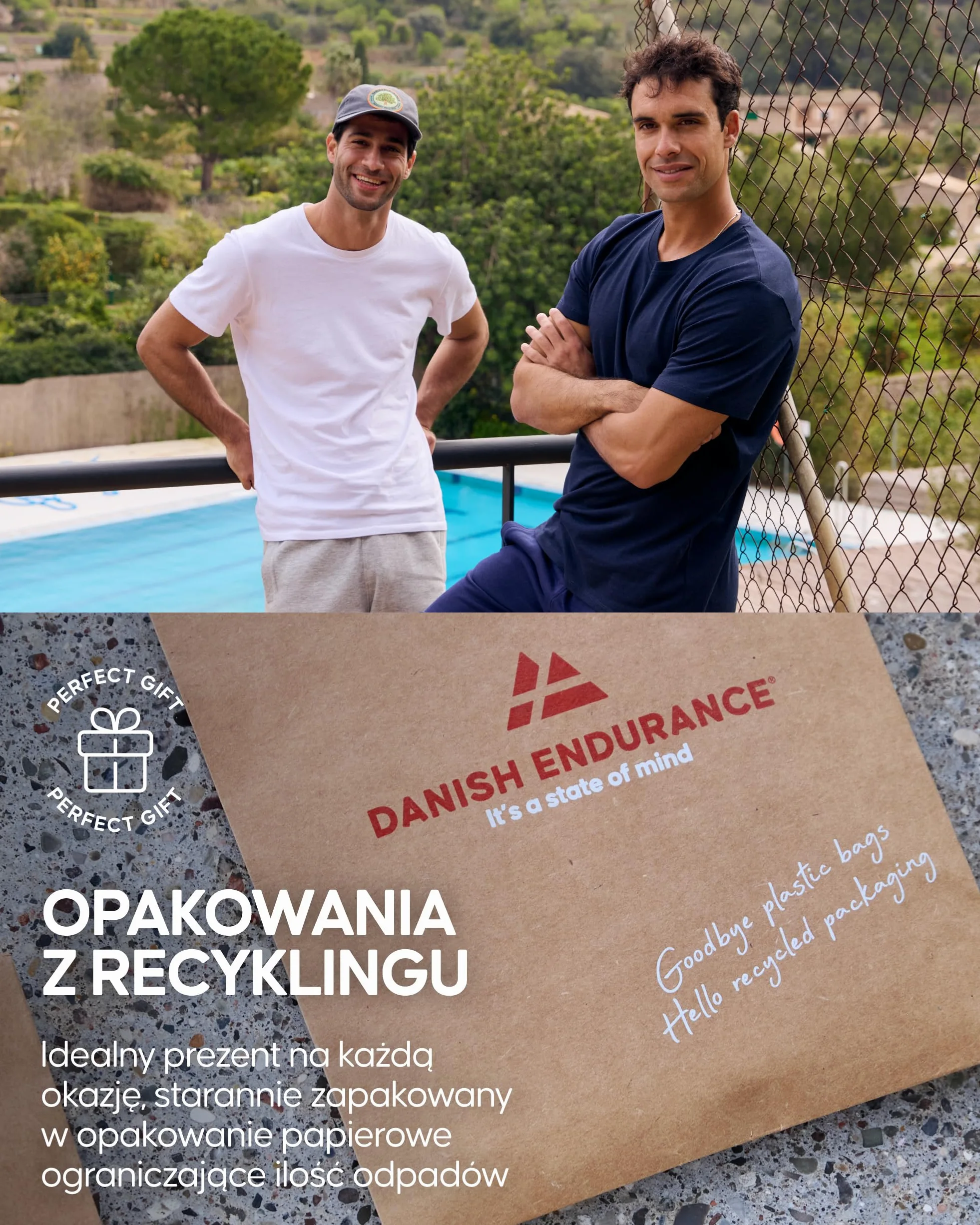 DANISH ENDURANCE Koszulki Męskie z Bawełny Organicznej Dla Mężczyzn, Okrągły Dekolt, 1-Pak, 2-Pak, 4-Pak
